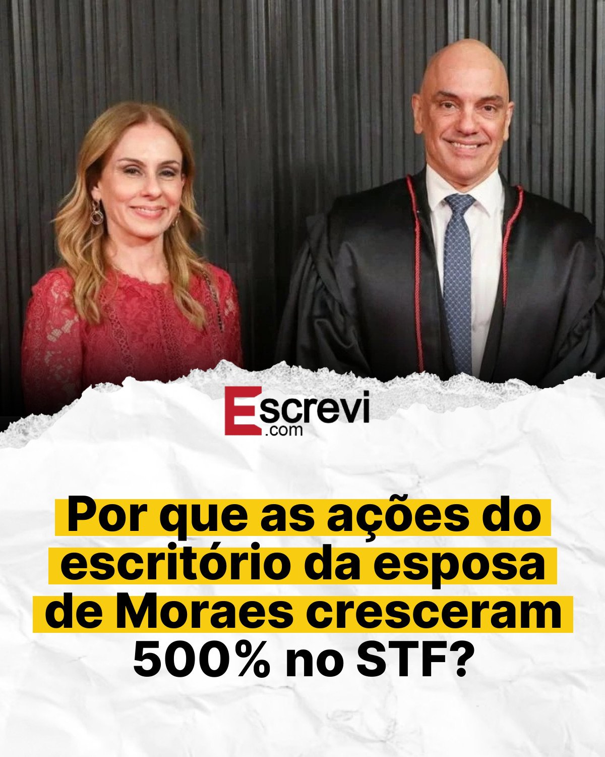 Por que as ações do escritório da esposa de Moraes cresceram 500% no STF? card branco