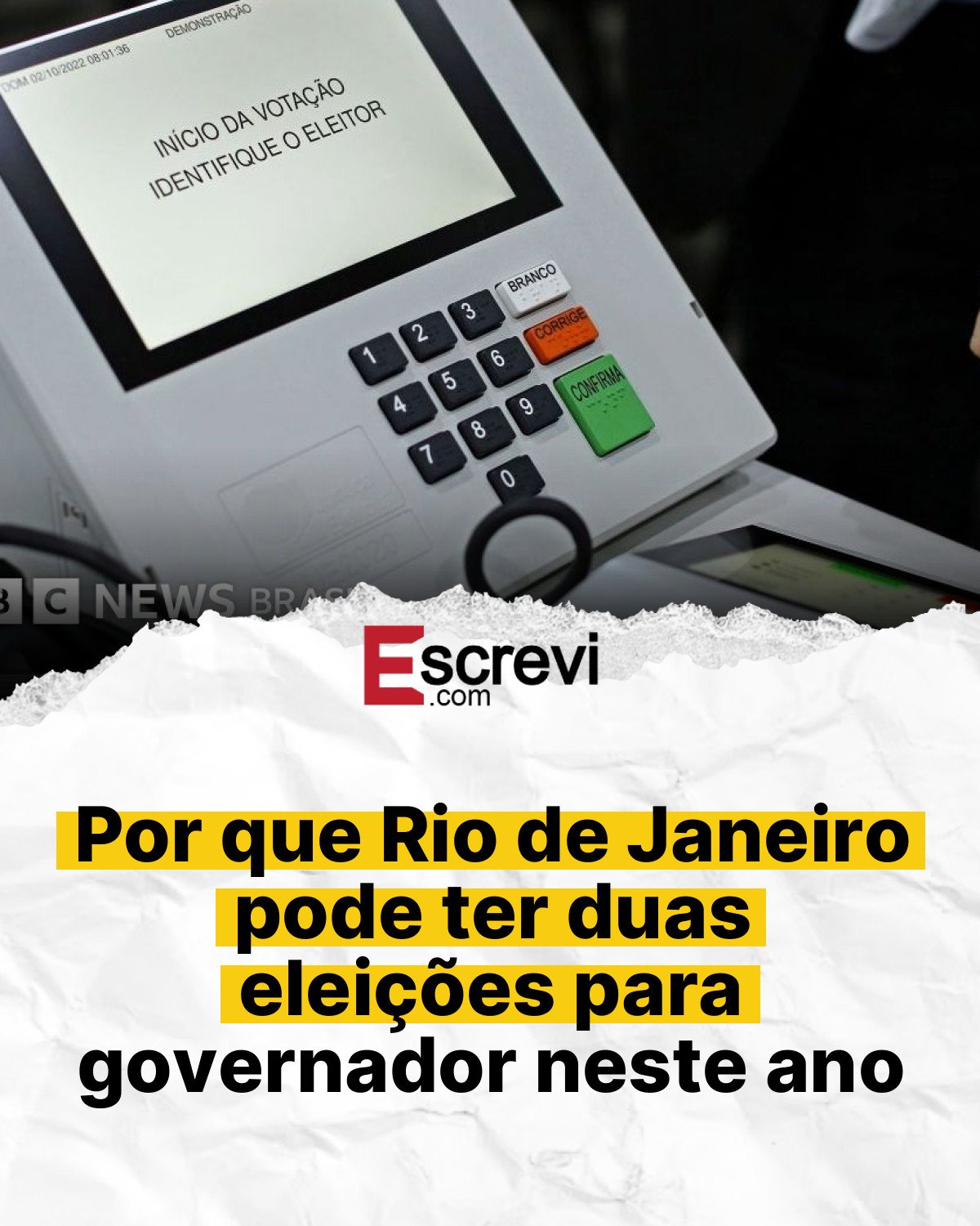 Por que Rio de Janeiro pode ter duas eleições para governador neste ano card branco