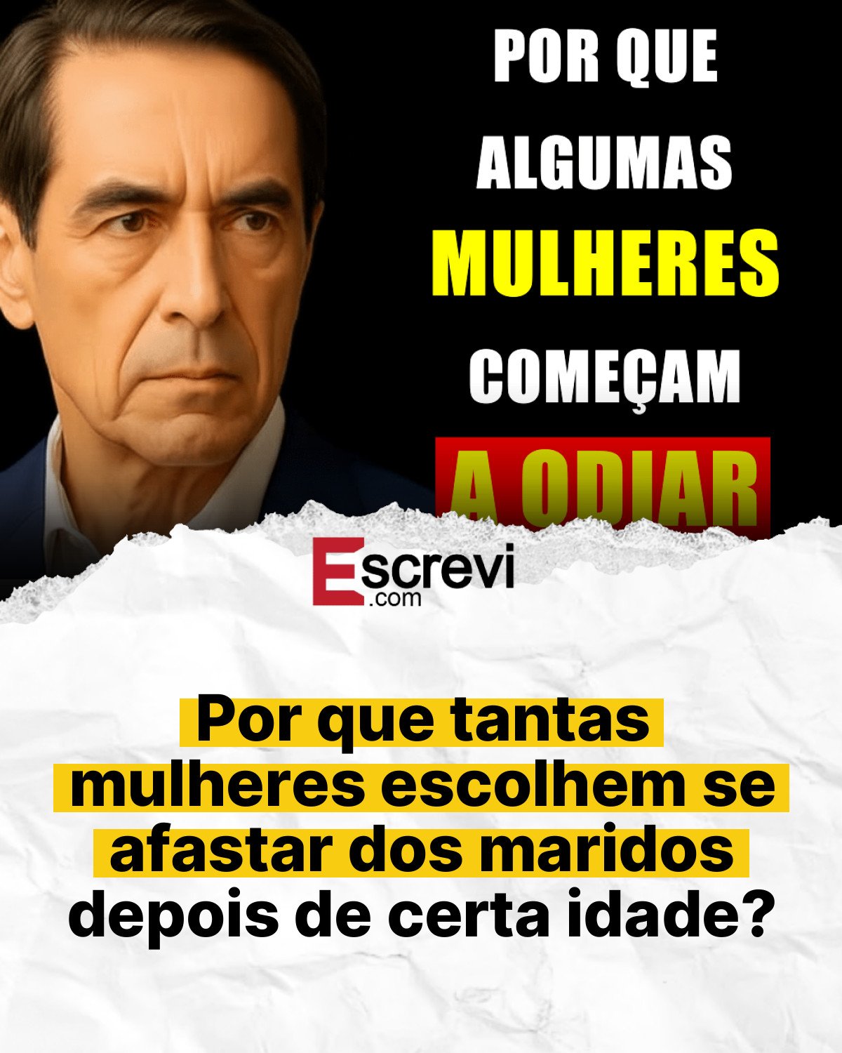 Por que tantas mulheres escolhem se afastar dos maridos depois de certa idade? card branco