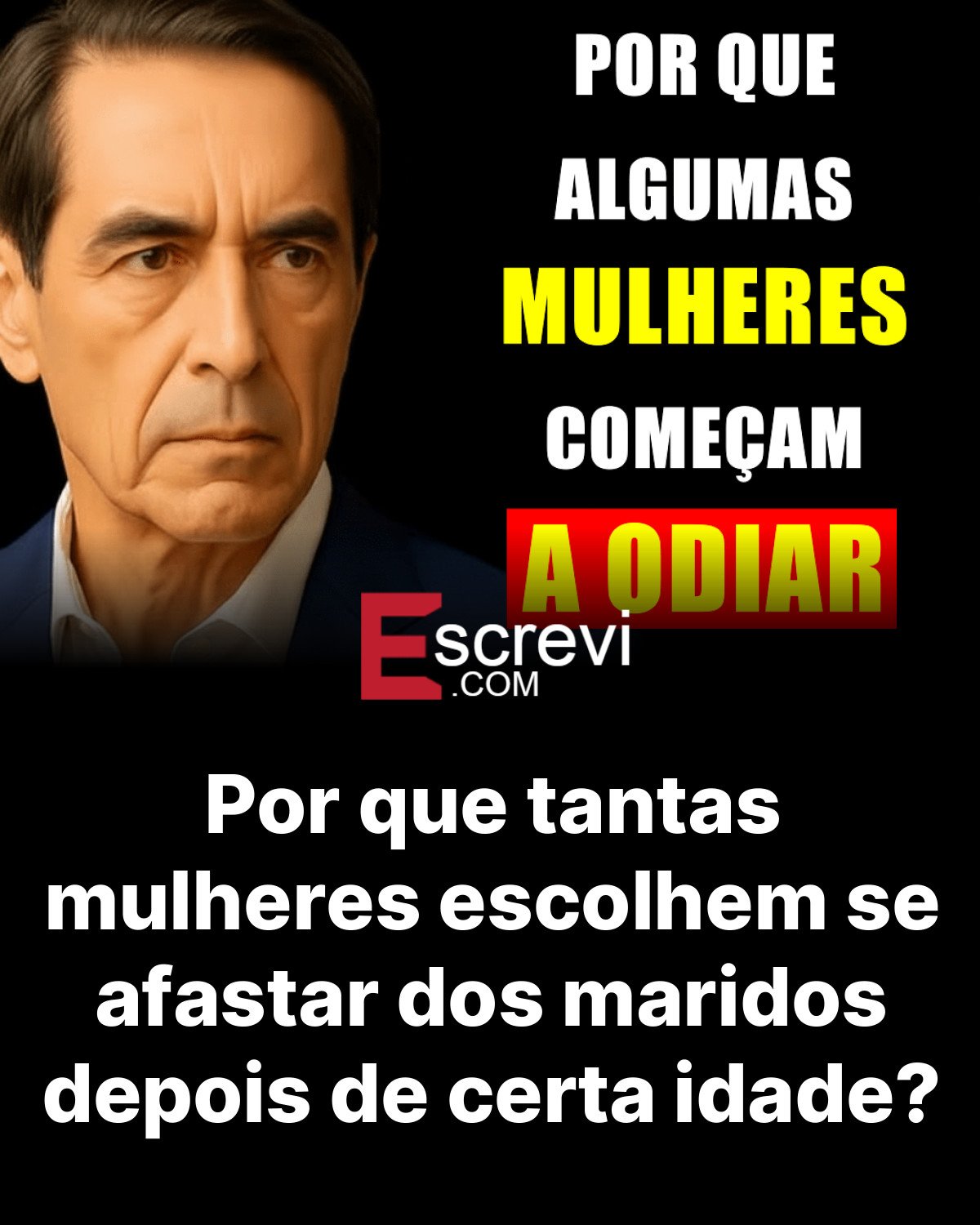 Por que tantas mulheres escolhem se afastar dos maridos depois de certa idade? card preto