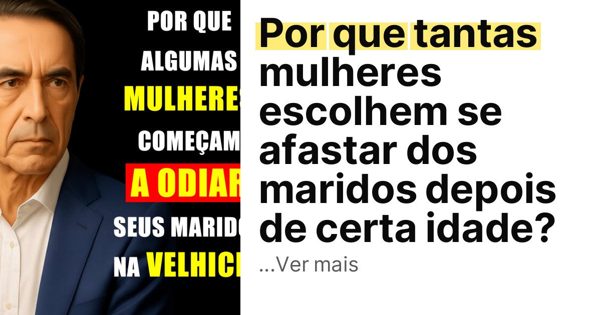 Por que tantas mulheres escolhem se afastar dos maridos depois de certa idade? imagem principal