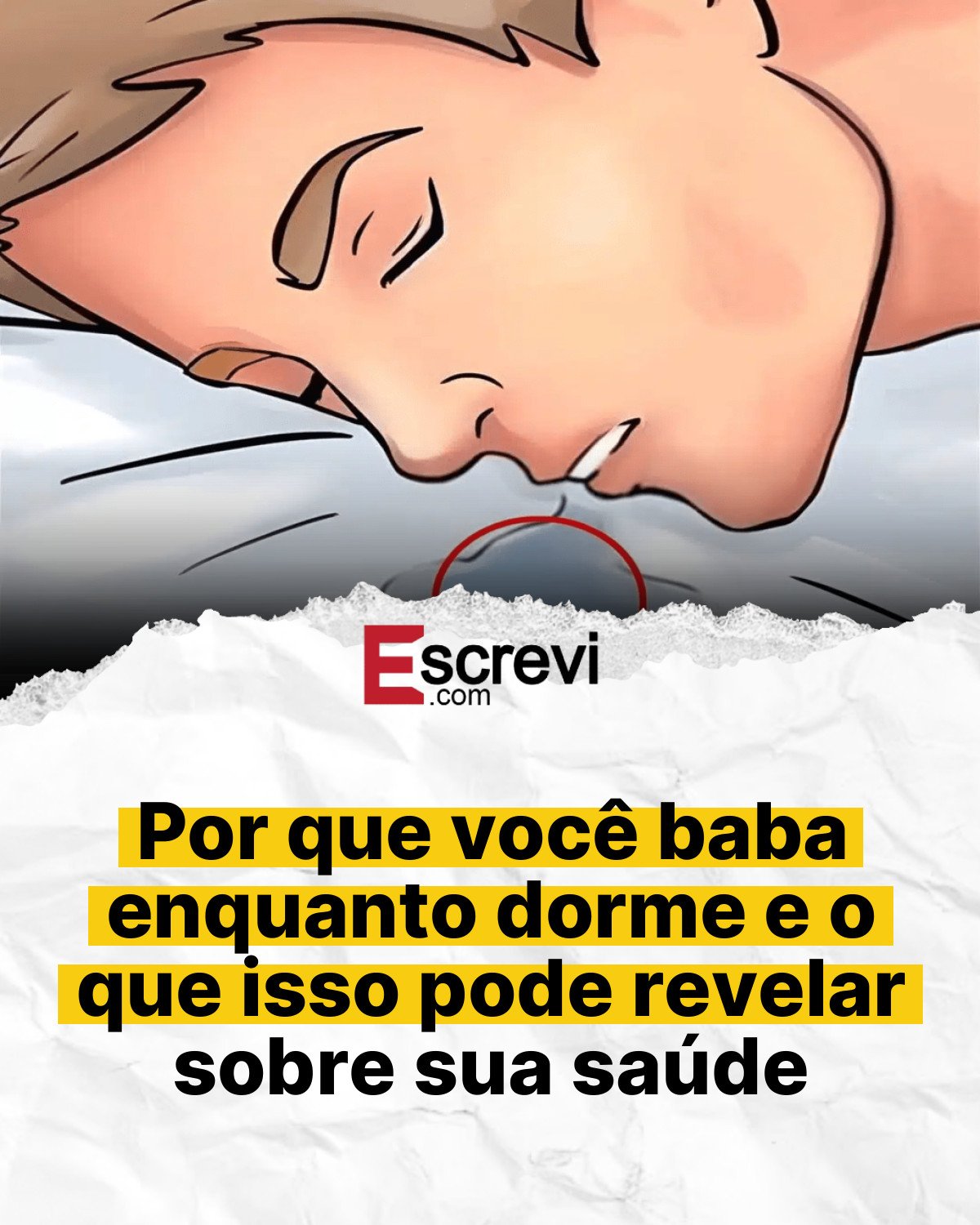 Por que você baba enquanto dorme e o que isso pode revelar sobre sua saúde card branco