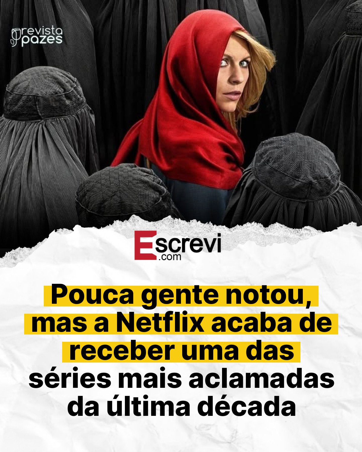 Pouca gente notou, mas a Netflix acaba de receber uma das séries mais aclamadas da última década card branco