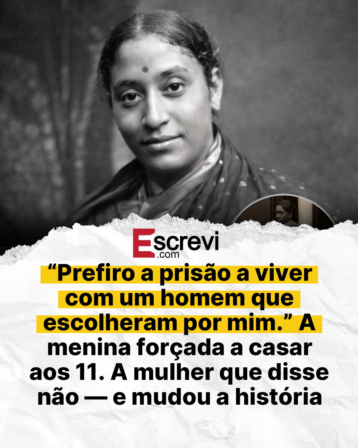 “Prefiro a prisão a viver com um homem que escolheram por mim.” A menina forçada a casar aos 11. A mulher que disse não — e mudou a história de milhões. card branco