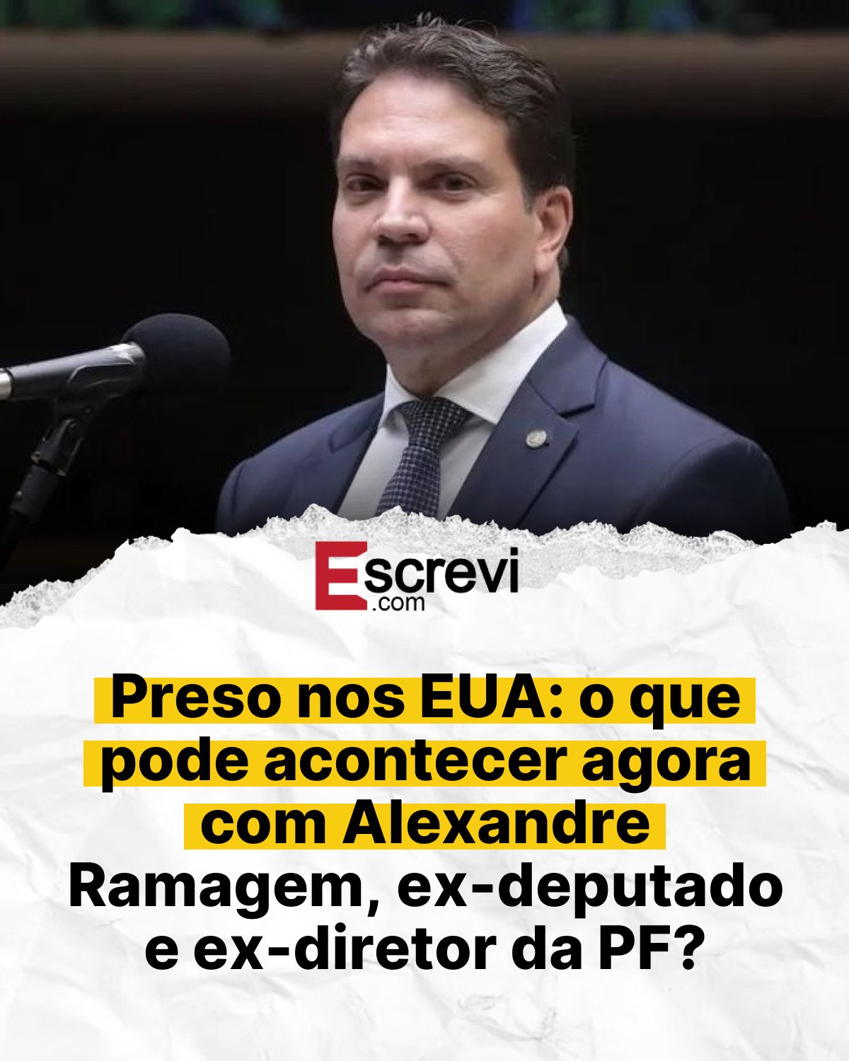 Preso nos EUA: o que pode acontecer agora com Alexandre Ramagem, ex-deputado e ex-diretor da PF? card branco