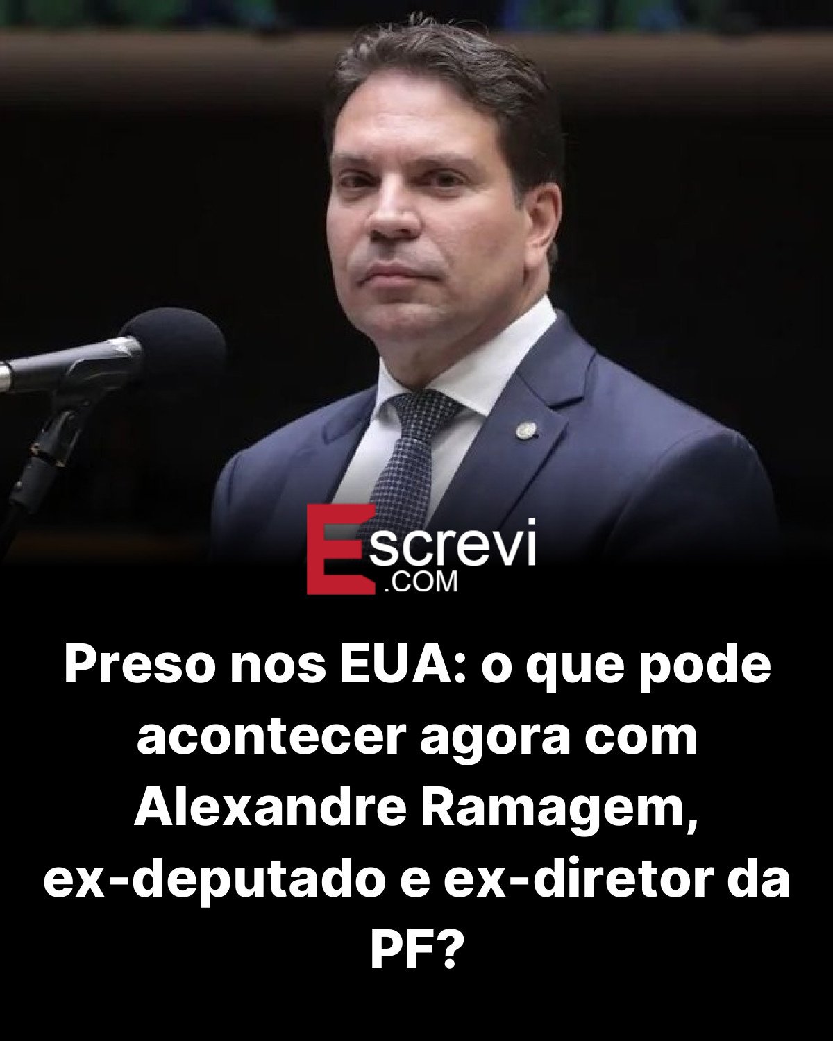 Preso nos EUA: o que pode acontecer agora com Alexandre Ramagem, ex-deputado e ex-diretor da PF? card preto
