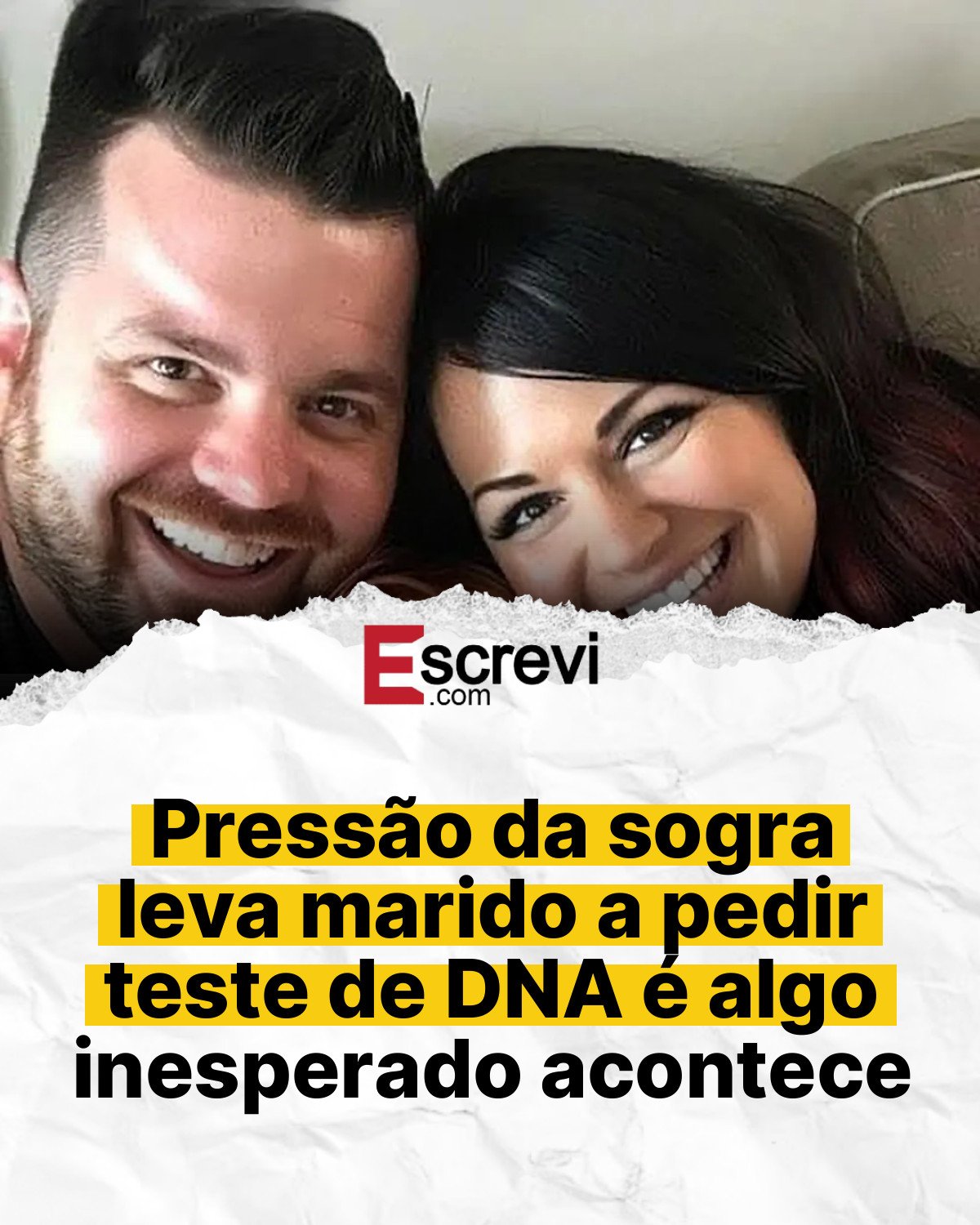 Pressão da sogra leva marido a pedir teste de DNA é algo inesperado acontece card branco