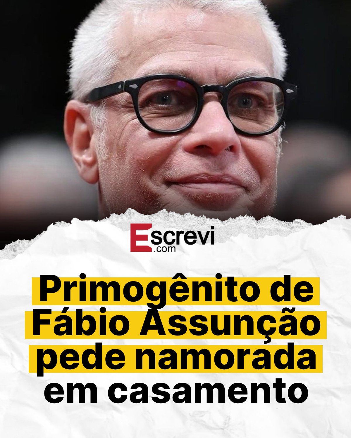 Primogênito de Fábio Assunção pede namorada em casamento card branco
