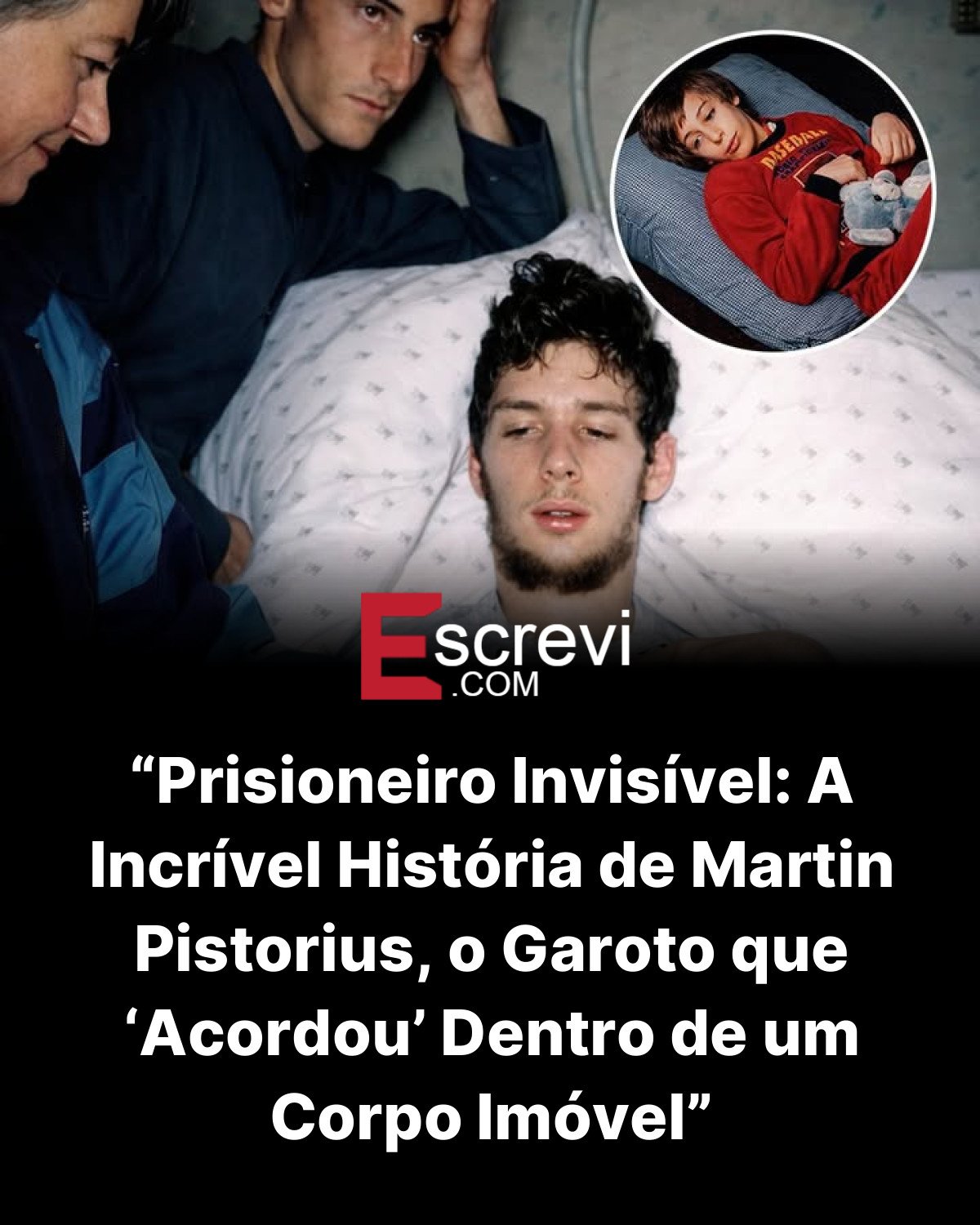 “Prisioneiro Invisível: A Incrível História de Martin Pistorius, o Garoto que ‘Acordou’ Dentro de um Corpo Imóvel” card preto