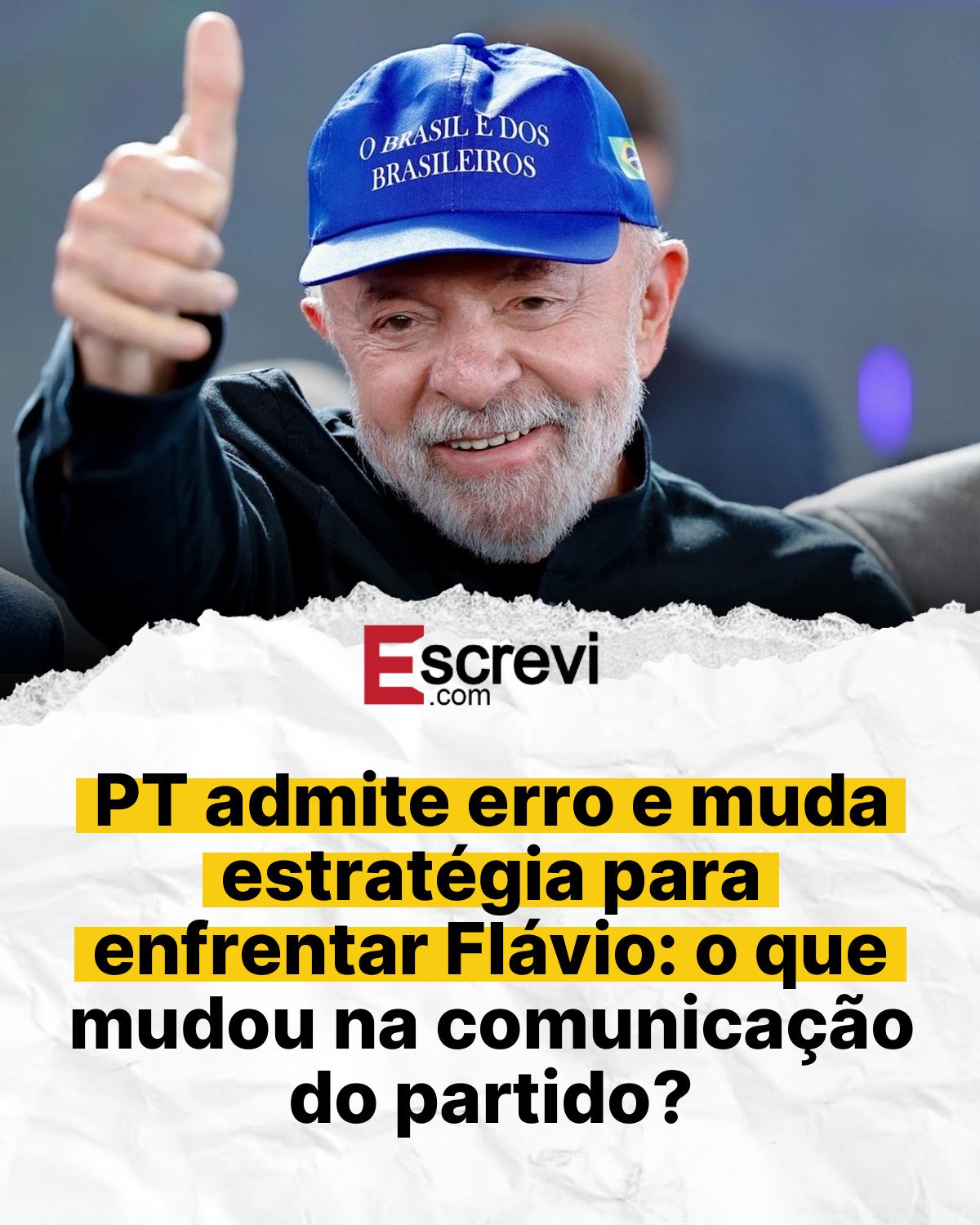 PT admite erro e muda estratégia para enfrentar Flávio: o que mudou na comunicação do partido? card branco