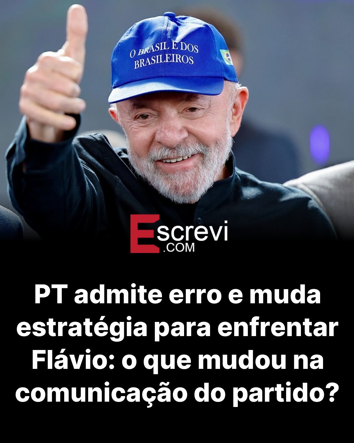 PT admite erro e muda estratégia para enfrentar Flávio: o que mudou na comunicação do partido? card preto