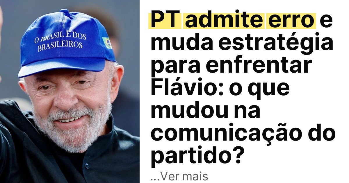 PT admite erro e muda estratégia para enfrentar Flávio: o que mudou na comunicação do partido? imagem principal