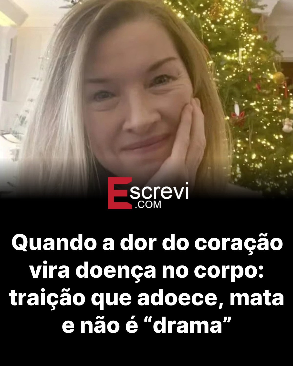 Quando a dor do coração vira doença no corpo: traição que adoece, mata e não é “drama” card preto