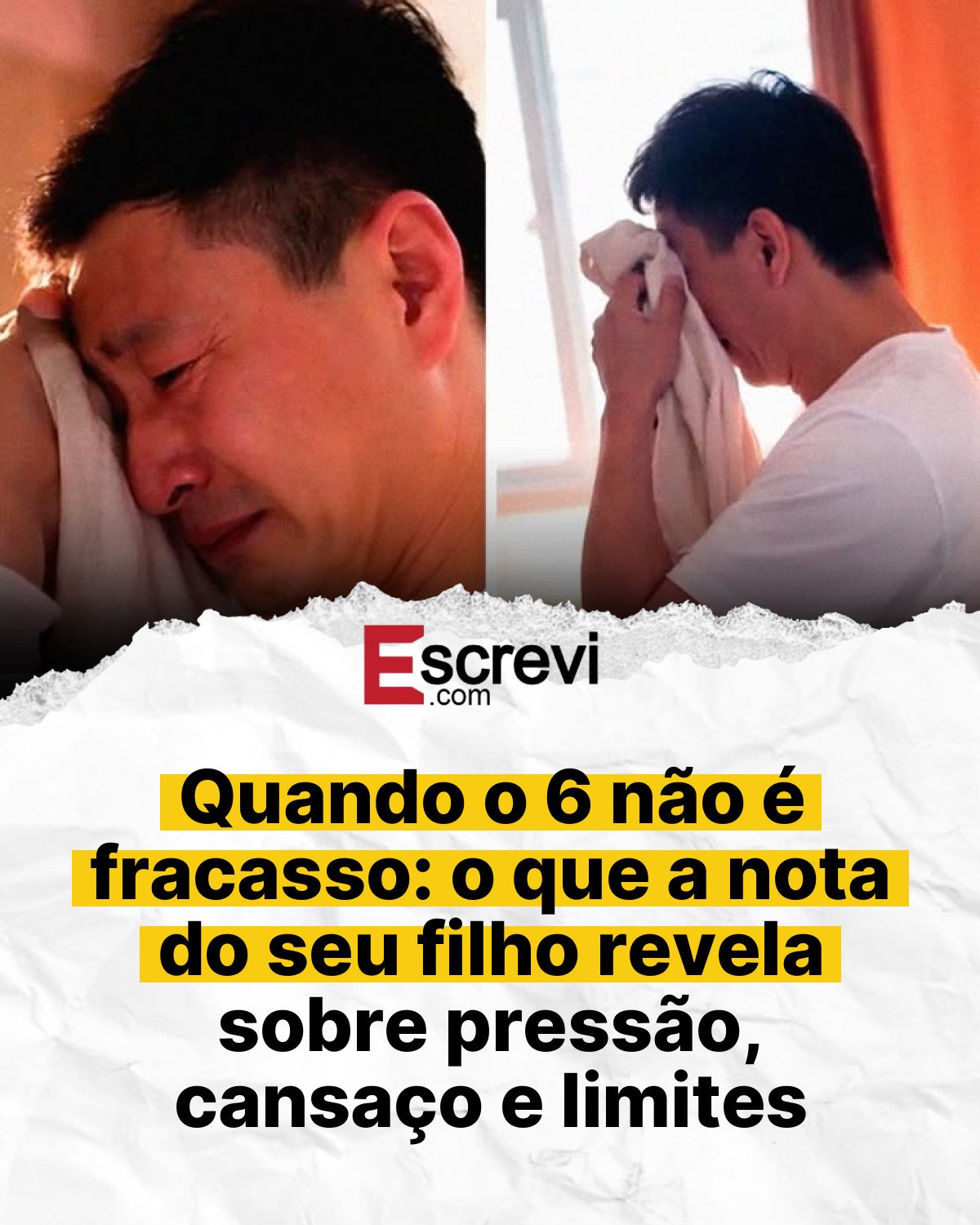 Quando o 6 não é fracasso: o que a nota do seu filho revela sobre pressão, cansaço e limites card branco