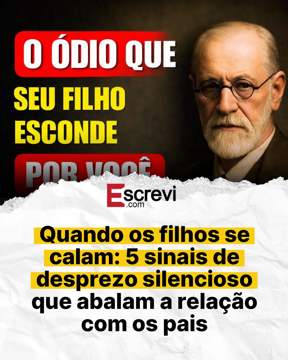 Quando os filhos se calam: 5 sinais de desprezo silencioso que abalam a relação com os pais card branco