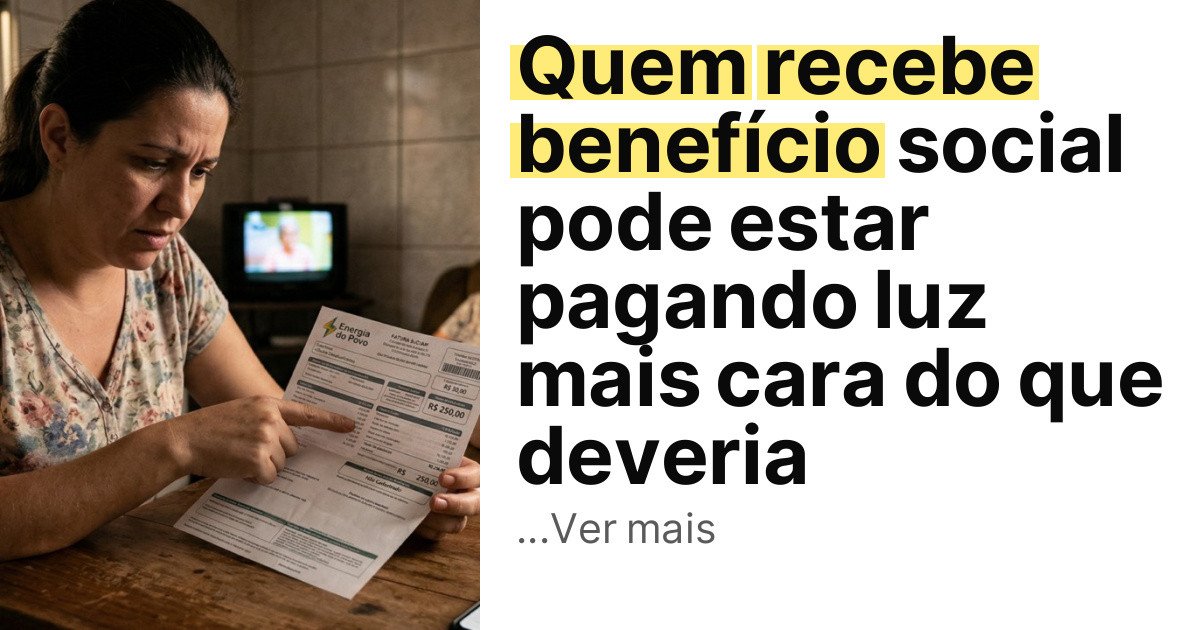 Quem recebe benefício social pode estar pagando luz mais cara do que deveria imagem principal