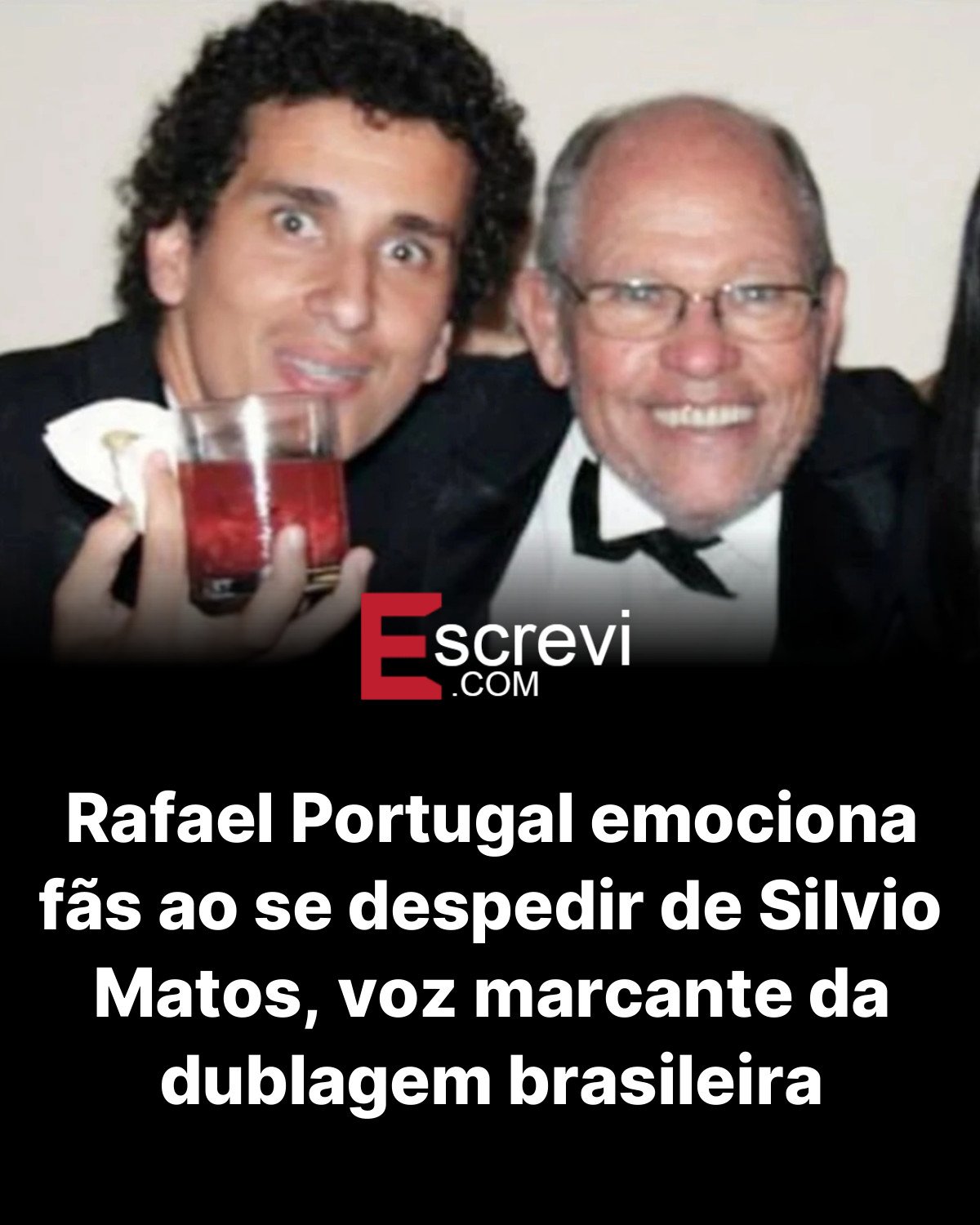 Rafael Portugal emociona fãs ao se despedir de Silvio Matos, voz marcante da dublagem brasileira card preto