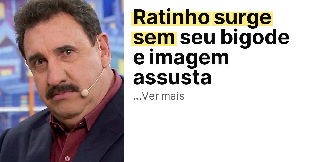 Ratinho surge sem seu bigode e imagem assusta imagem principal