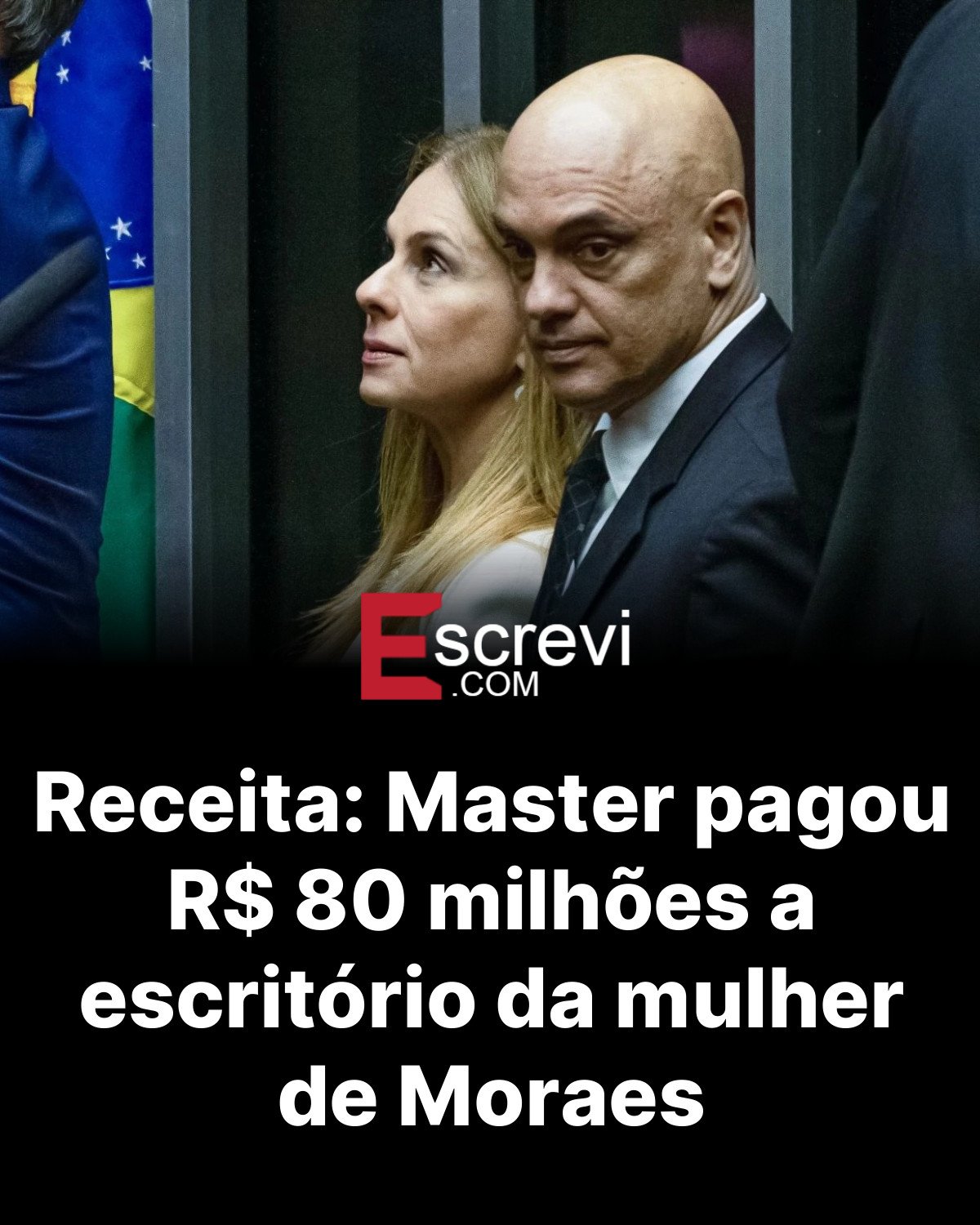 Receita: Master pagou R$ 80 milhões a escritório da mulher de Moraes card preto