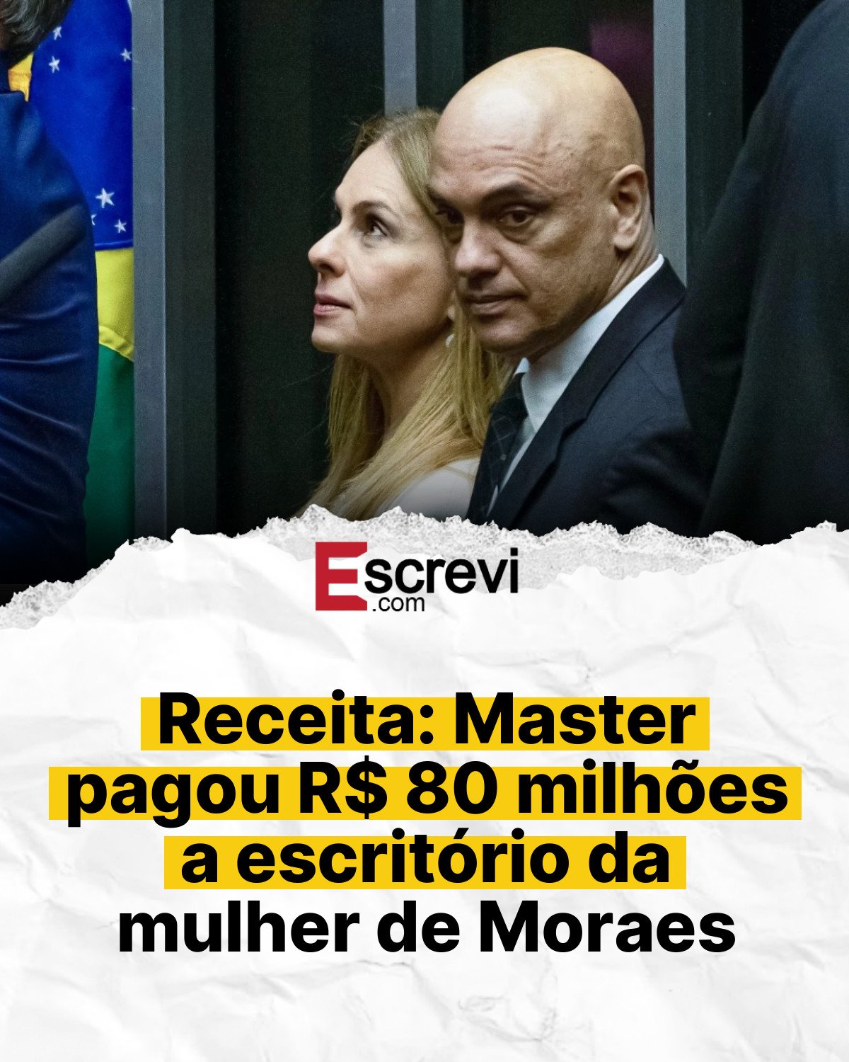 Receita: Master pagou R$ 80 milhões a escritório da mulher de Moraes card branco