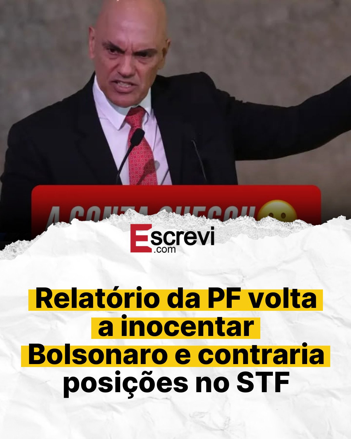 Relatório da PF volta a inocentar Bolsonaro e contraria posições no STF card branco