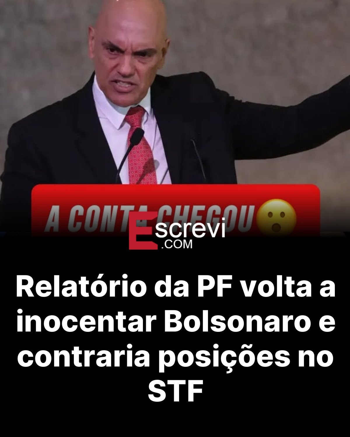 Relatório da PF volta a inocentar Bolsonaro e contraria posições no STF card preto