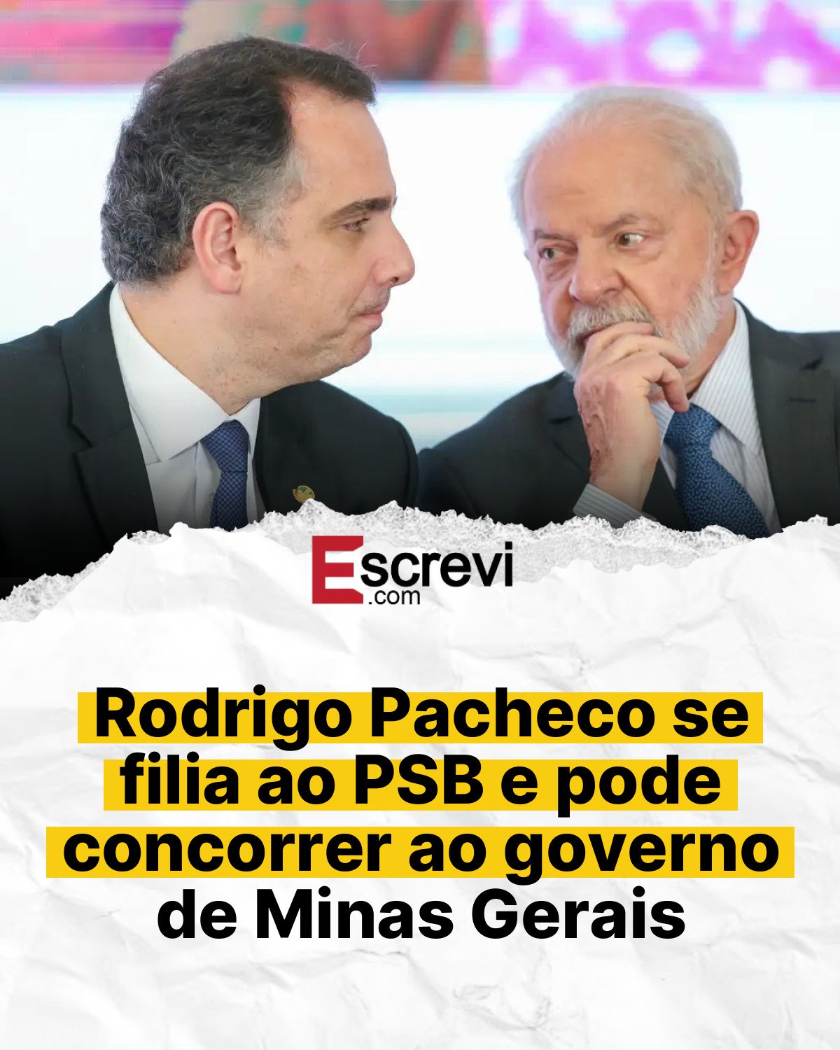 Rodrigo Pacheco se filia ao PSB e pode concorrer ao governo de Minas Gerais card branco