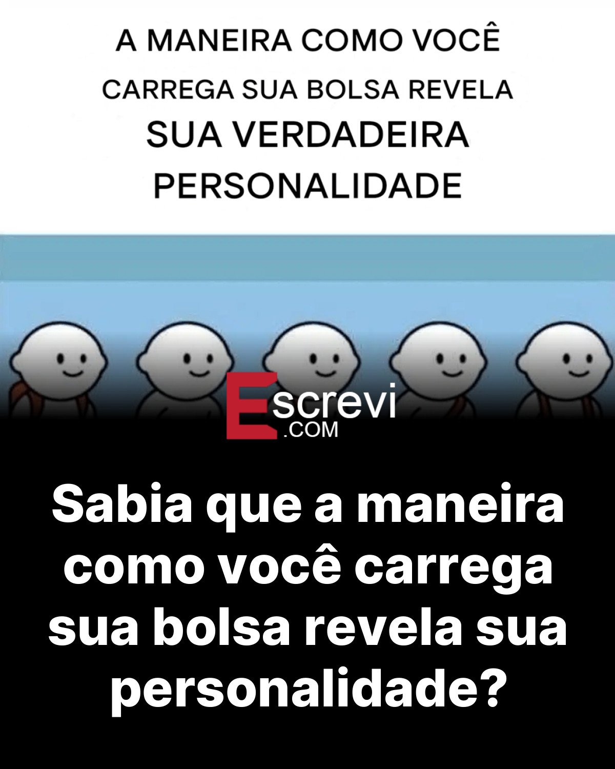 Sabia que a maneira como você carrega sua bolsa revela sua personalidade? card preto