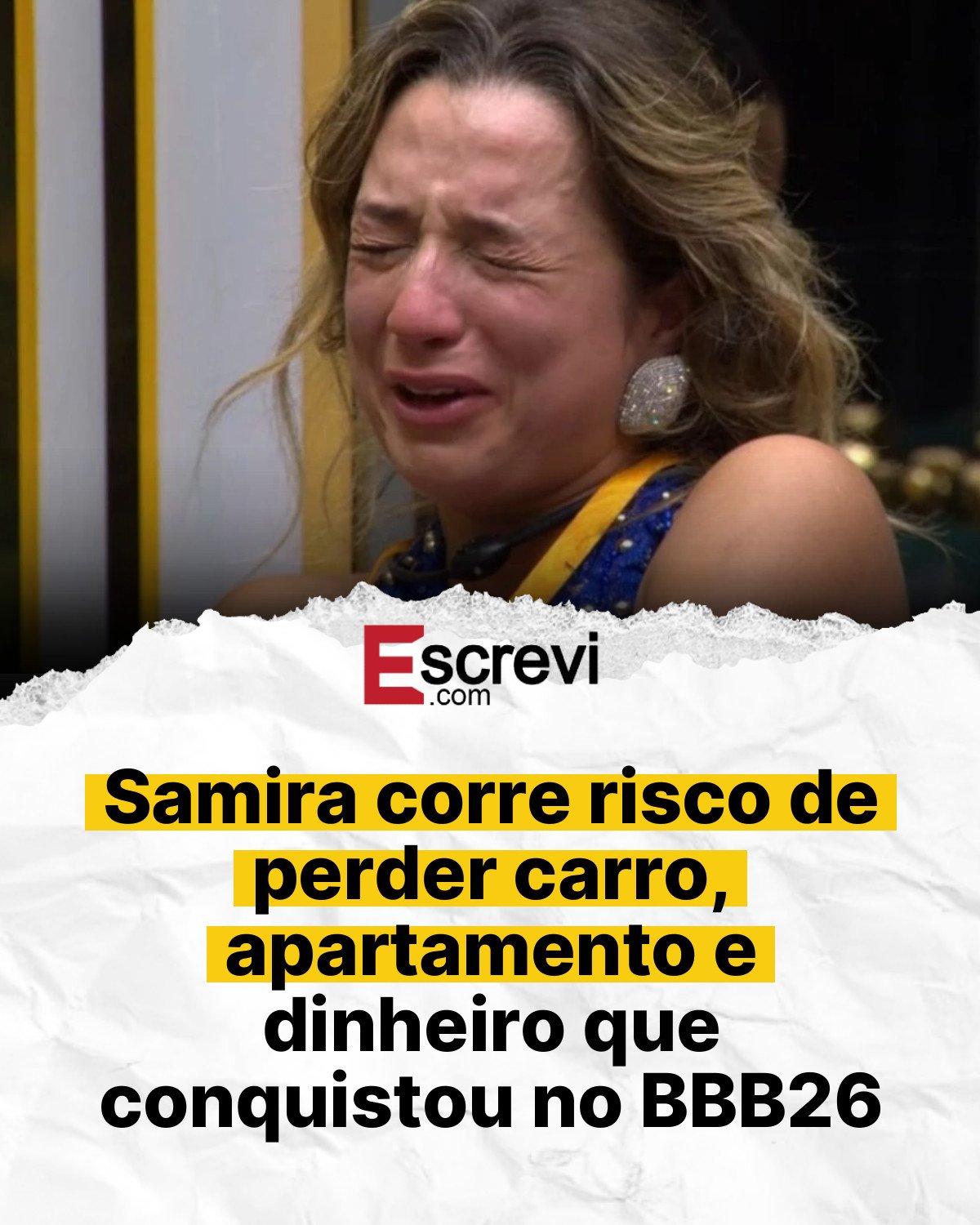 Samira corre risco de perder carro, apartamento e dinheiro que conquistou no BBB26 card branco