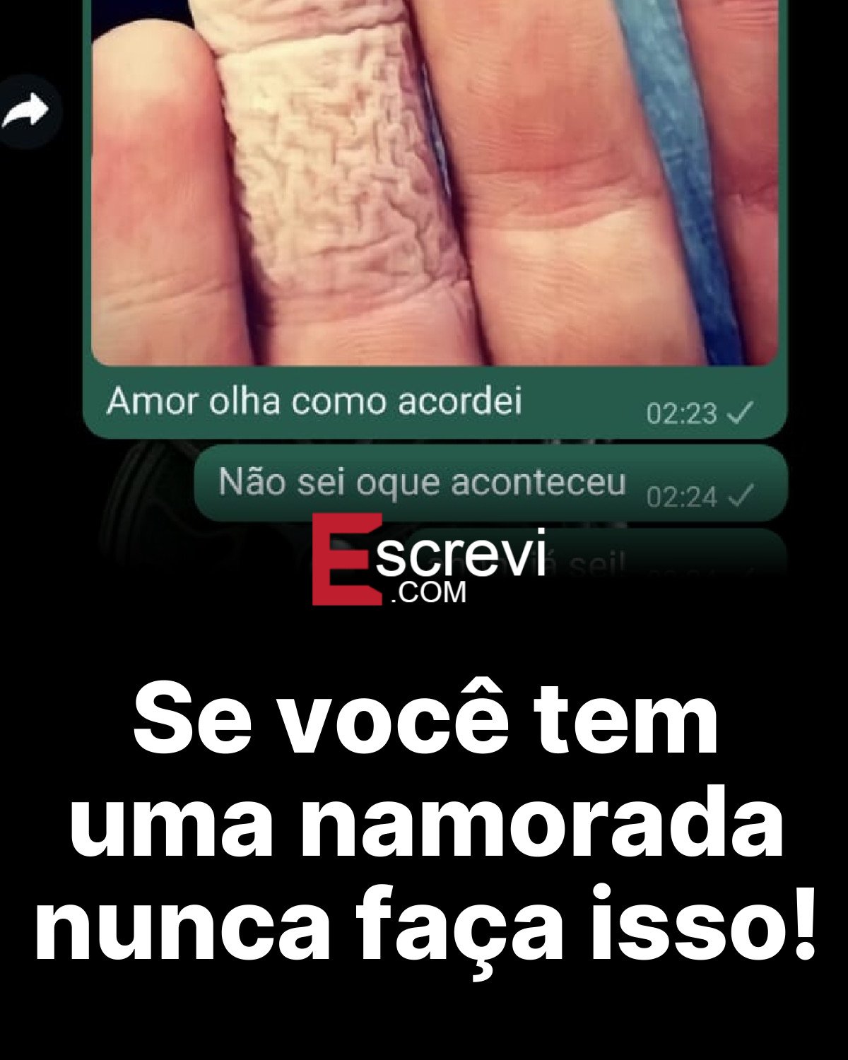 Se você tem uma namorada nunca faça isso! card preto