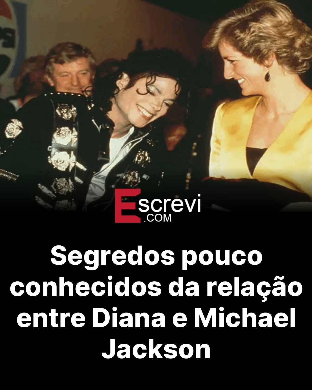 Segredos pouco conhecidos da relação entre Diana e Michael Jackson card preto