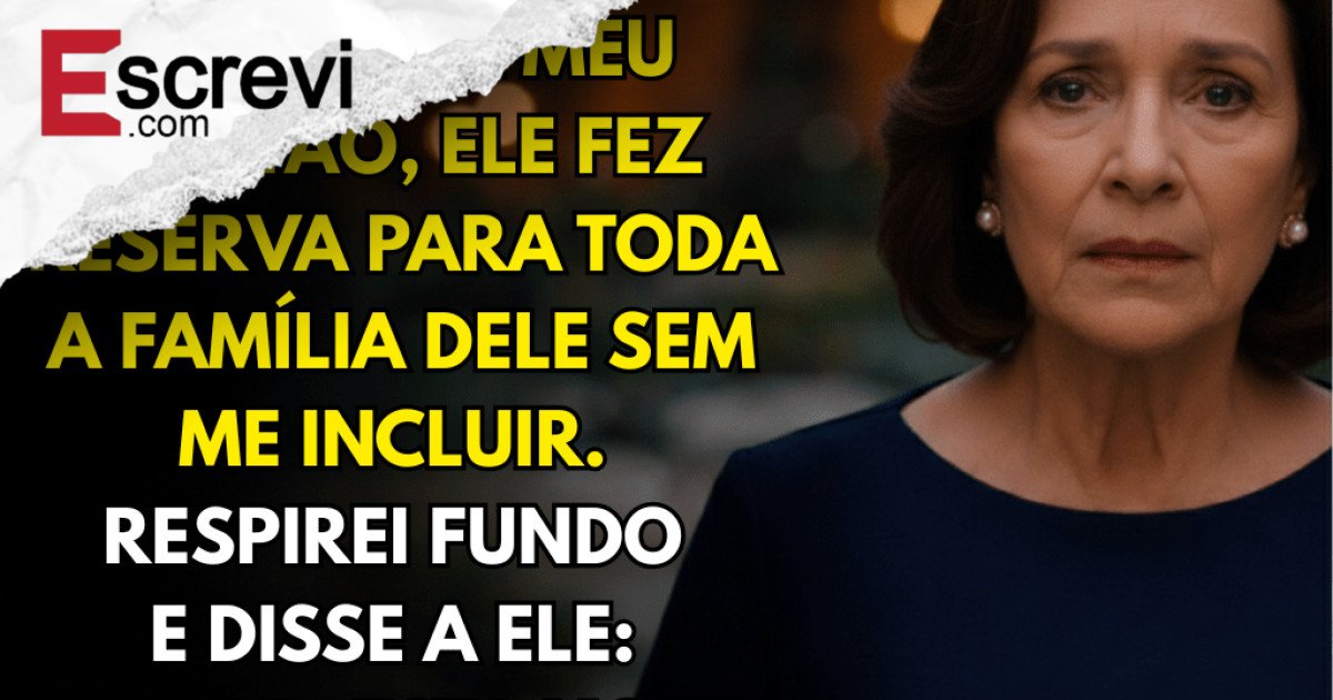 “Sem comemoração”, ele garantiu. Mas reservou um jantar para a família inteira usando o MEU cartão. Meu nome não estava na lista. Eu resolvi aparecer e… imagem principal