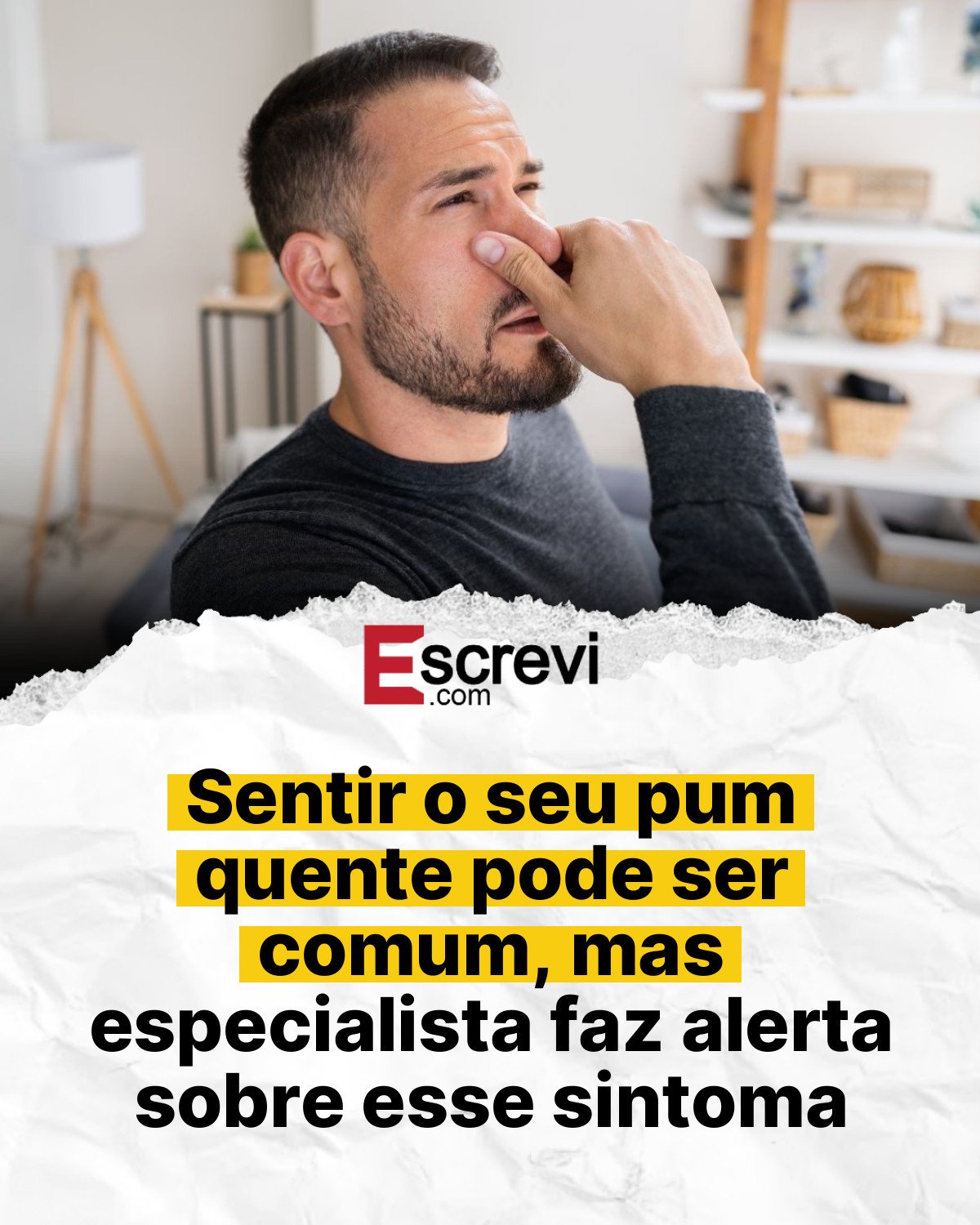 Sentir o seu pum quente pode ser comum, mas especialista faz alerta sobre esse sintoma card branco