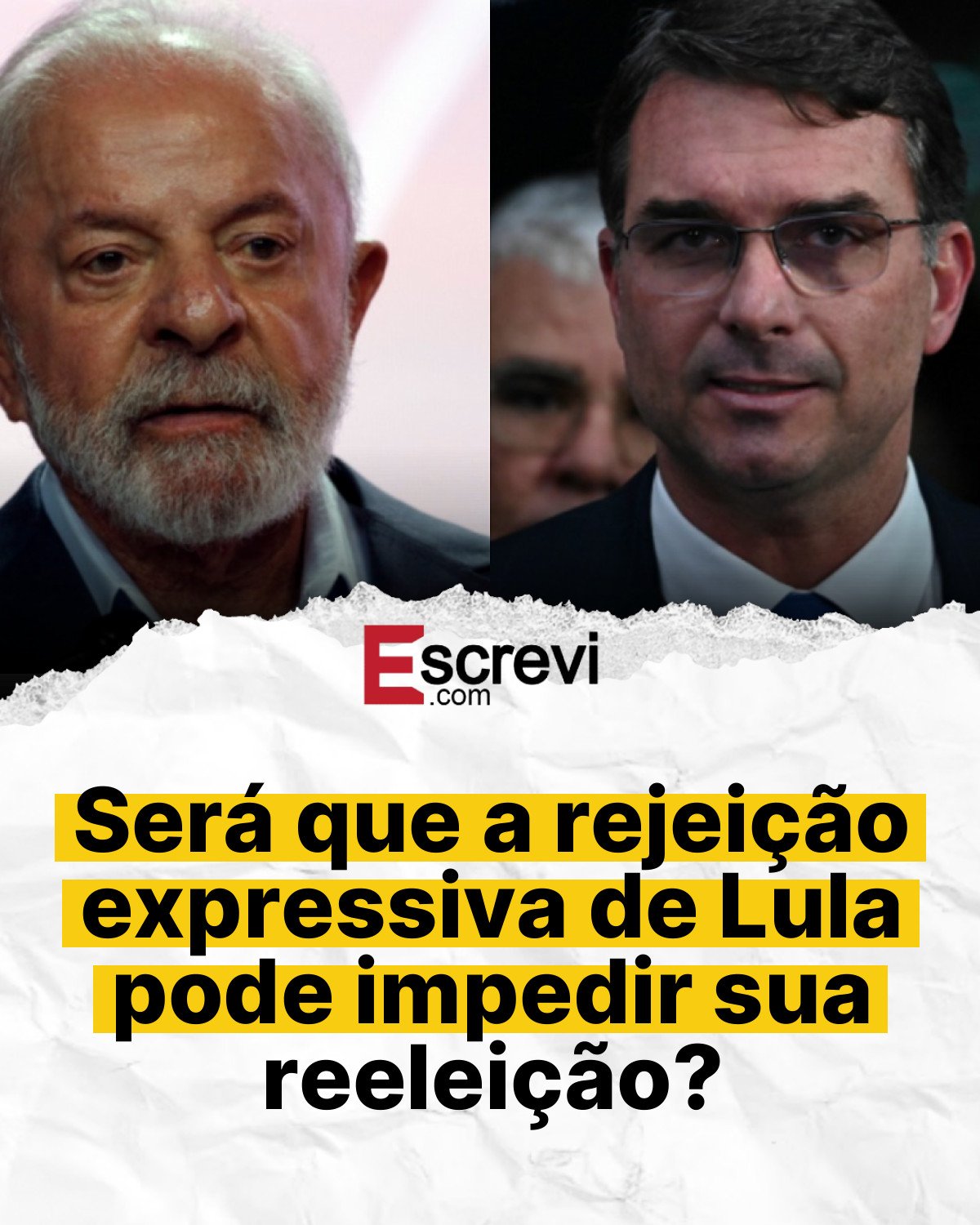 Será que a rejeição expressiva de Lula pode impedir sua reeleição? card branco