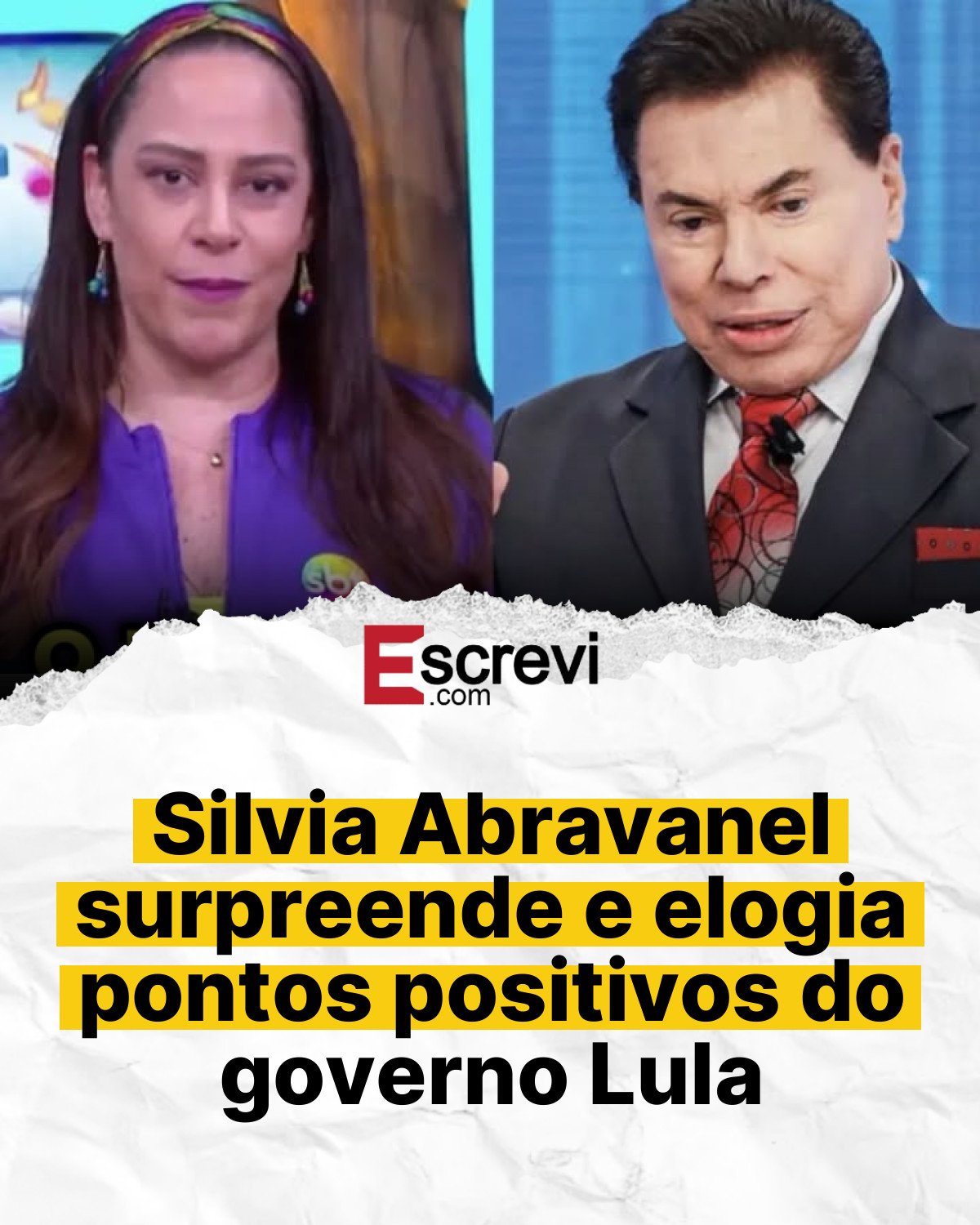 Silvia Abravanel surpreende e elogia pontos positivos do governo Lula card branco