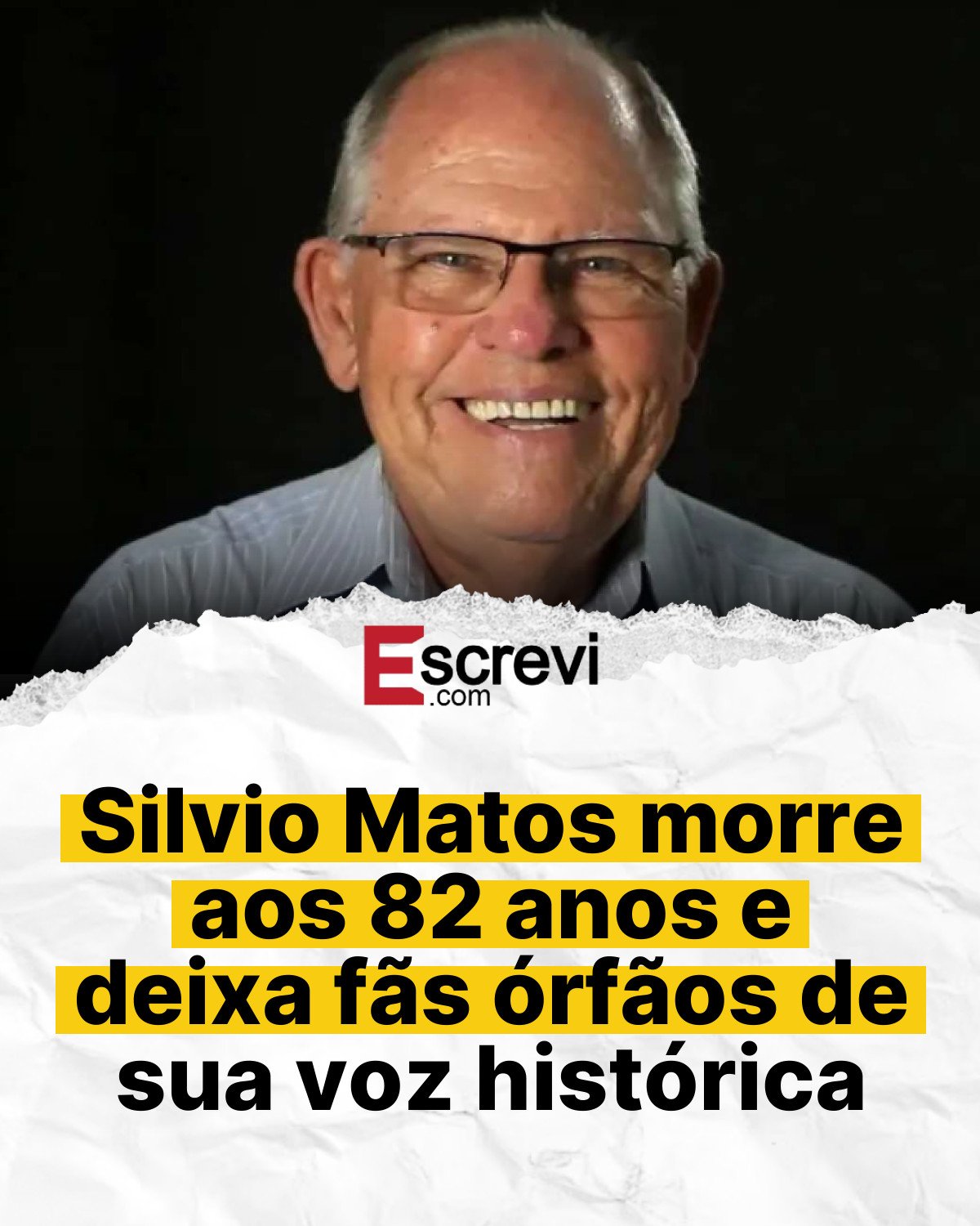 Silvio Matos morre aos 82 anos e deixa fãs órfãos de sua voz histórica card branco