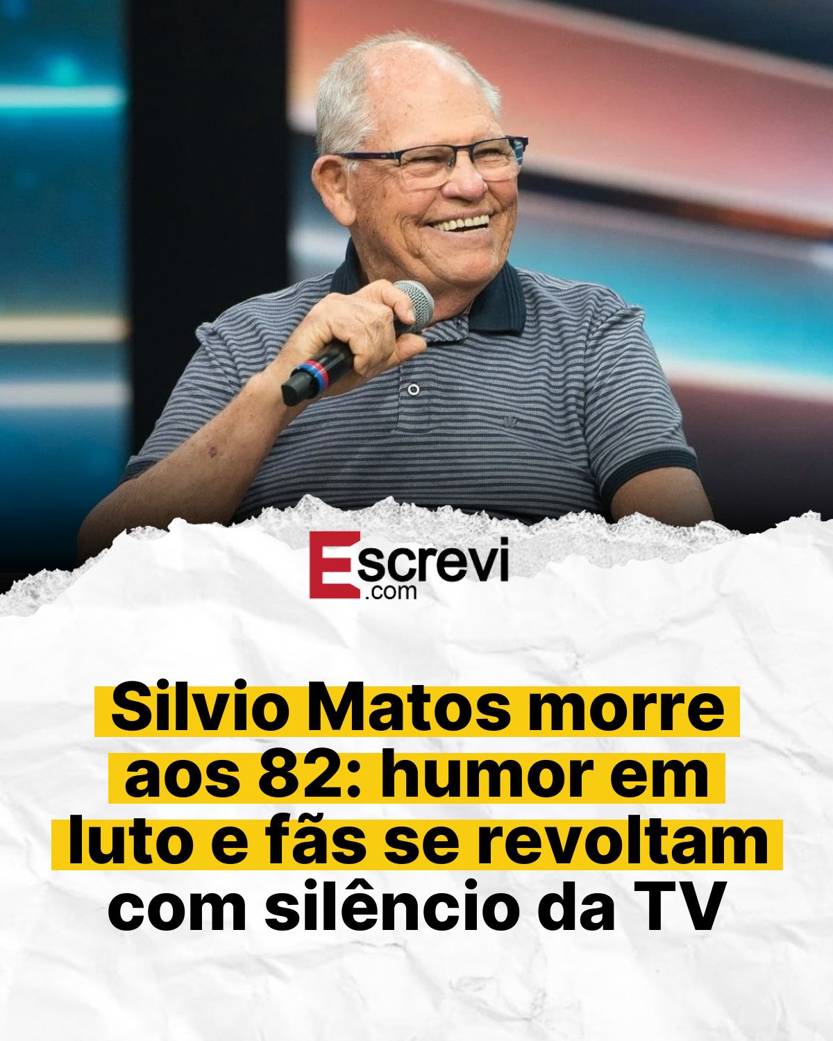 Silvio Matos morre aos 82: humor em luto e fãs se revoltam com silêncio da TV card branco