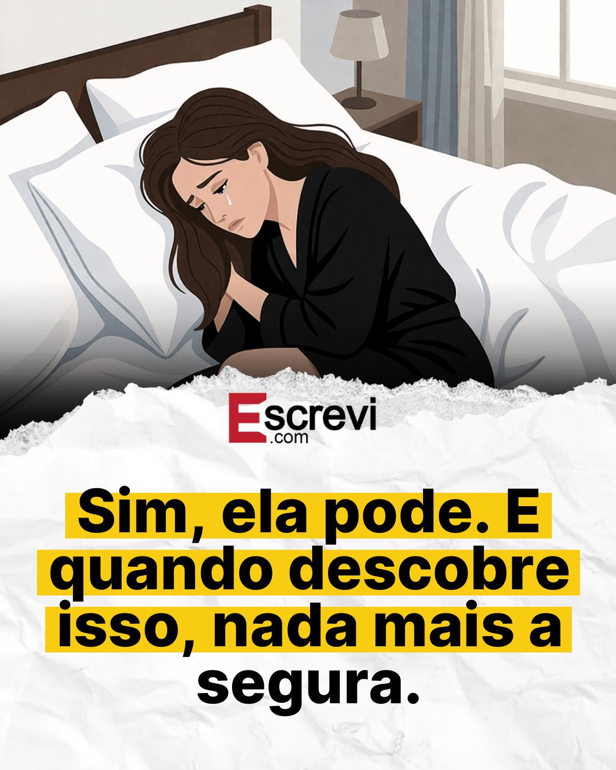 Sim, ela pode. E quando descobre isso, nada mais a segura. card branco