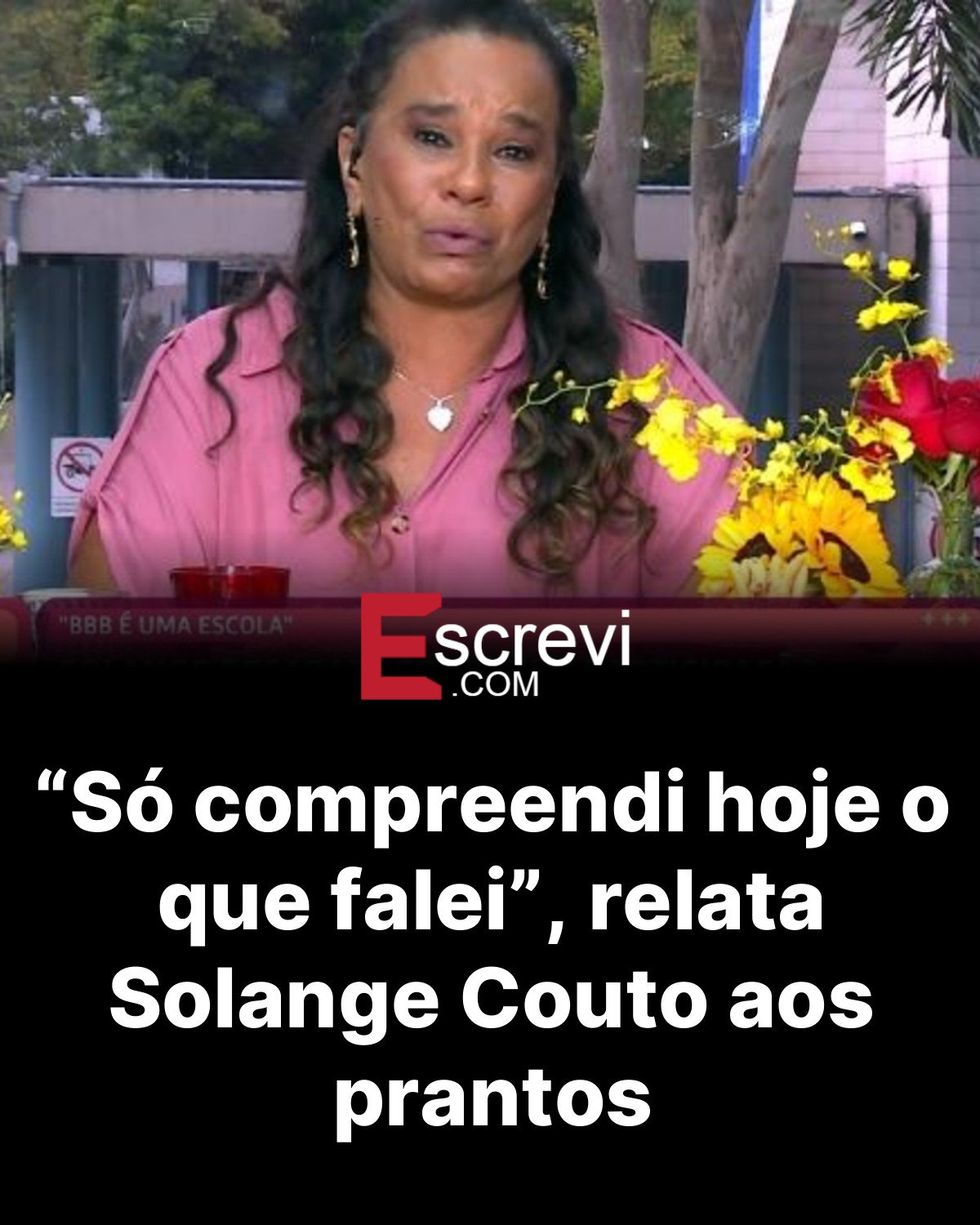 “Só compreendi hoje o que falei”, relata Solange Couto aos prantos card preto