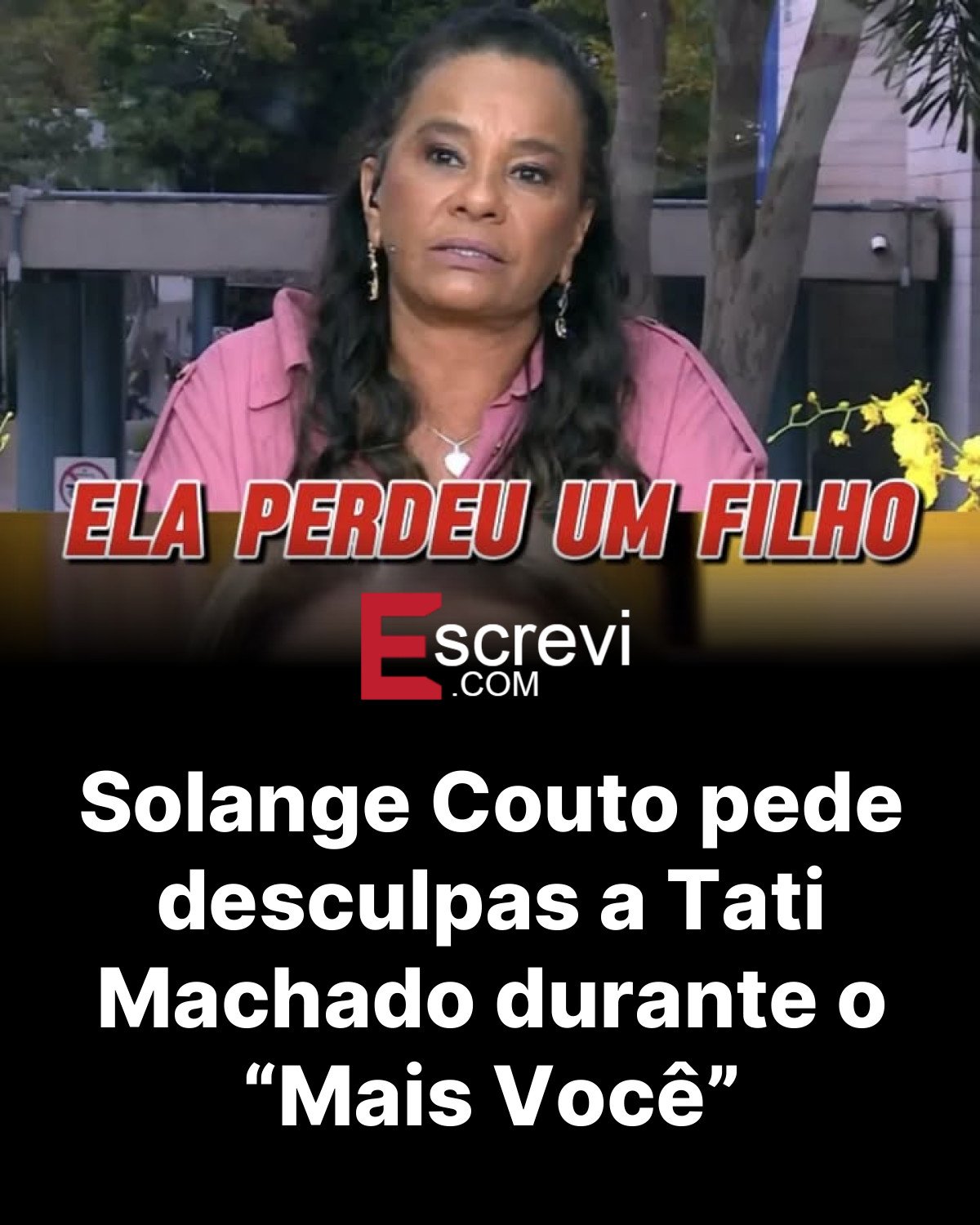 Solange Couto pede desculpas a Tati Machado durante o “Mais Você” card preto