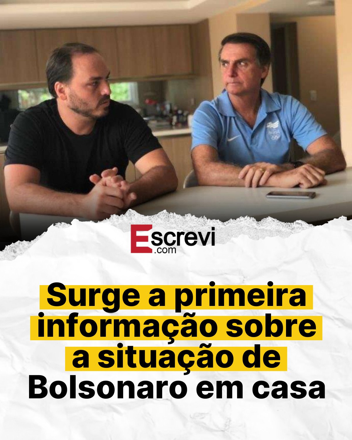 Surge a primeira informação sobre a situação de Bolsonaro em casa card branco