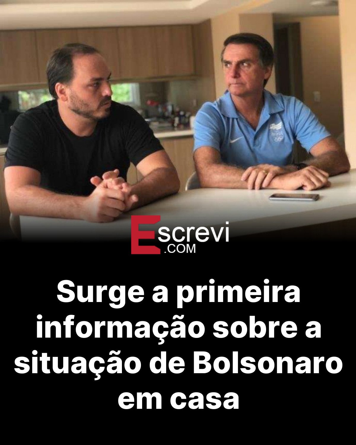 Surge a primeira informação sobre a situação de Bolsonaro em casa card preto