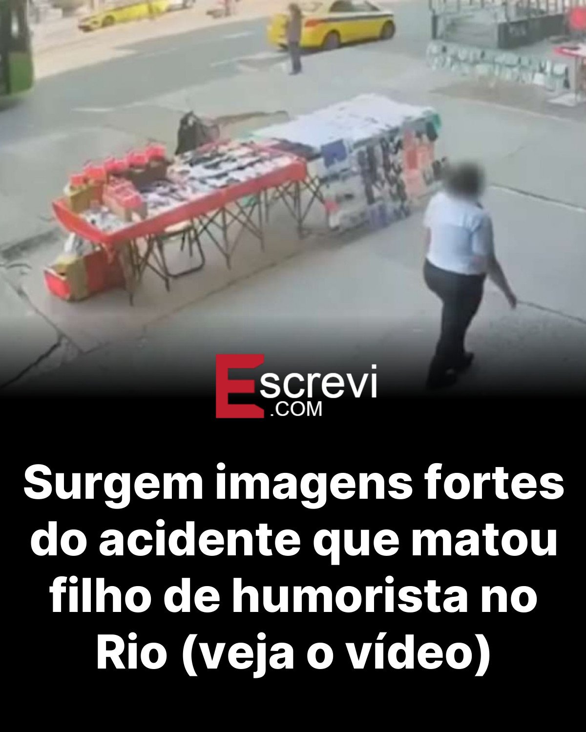 Surgem imagens fortes do acidente que matou filho de humorista no Rio (veja o vídeo) card preto
