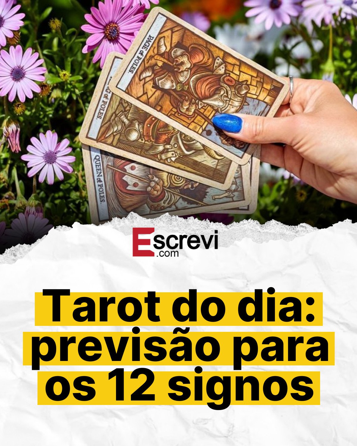 Tarot do dia: previsão para os 12 signos card branco