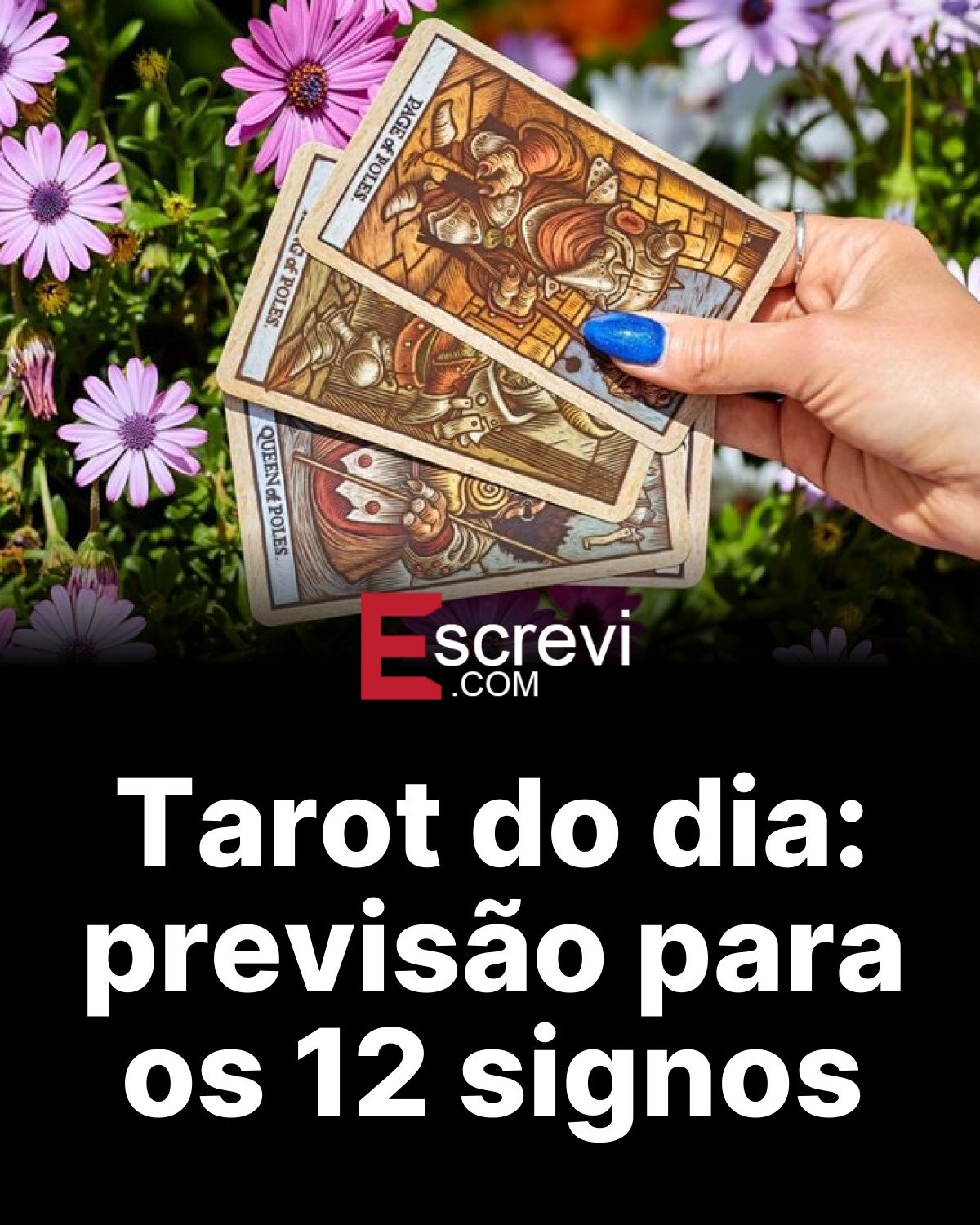 Tarot do dia: previsão para os 12 signos card preto