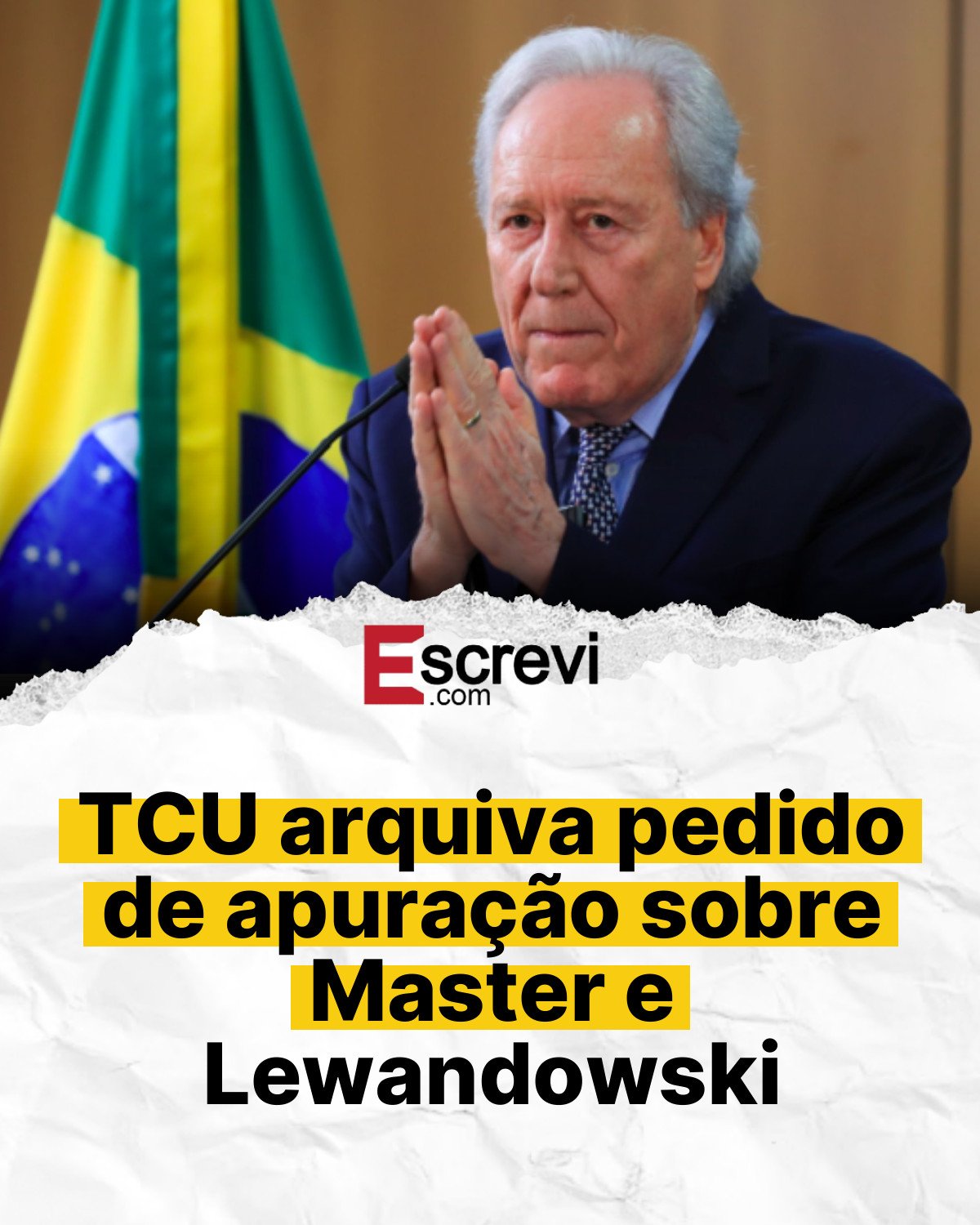 TCU arquiva pedido de apuração sobre Master e Lewandowski card branco