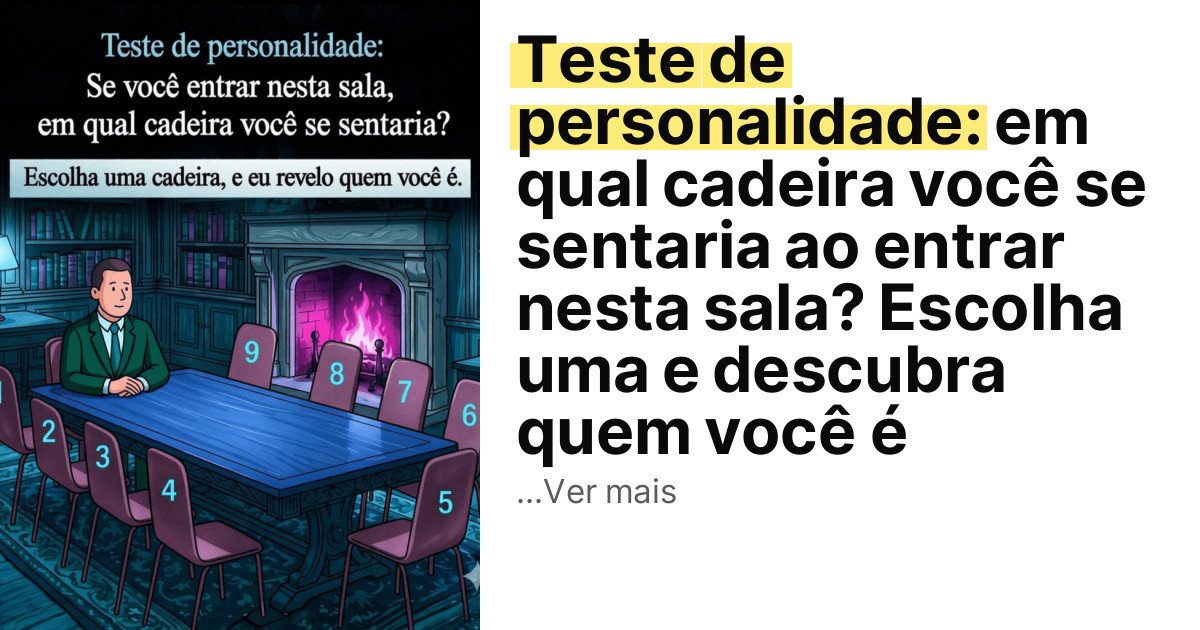 Teste de personalidade: em qual cadeira você se sentaria ao entrar nesta sala? Escolha uma e descubra quem você é imagem principal