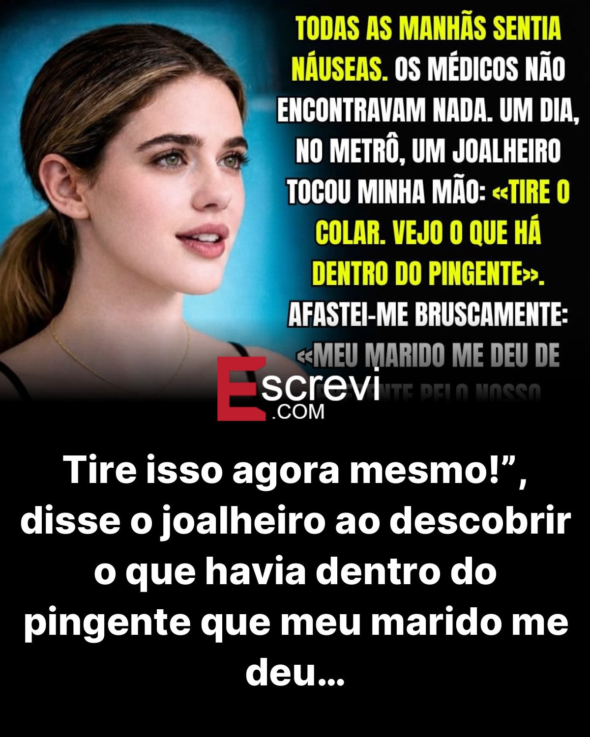 Tire isso agora mesmo!”, disse o joalheiro ao descobrir o que havia dentro do pingente que meu marido me deu… card preto