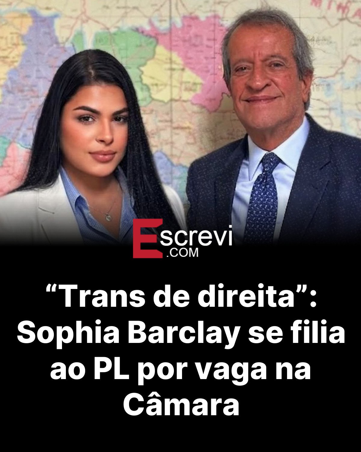 “Trans de direita”: Sophia Barclay se filia ao PL por vaga na Câmara card preto
