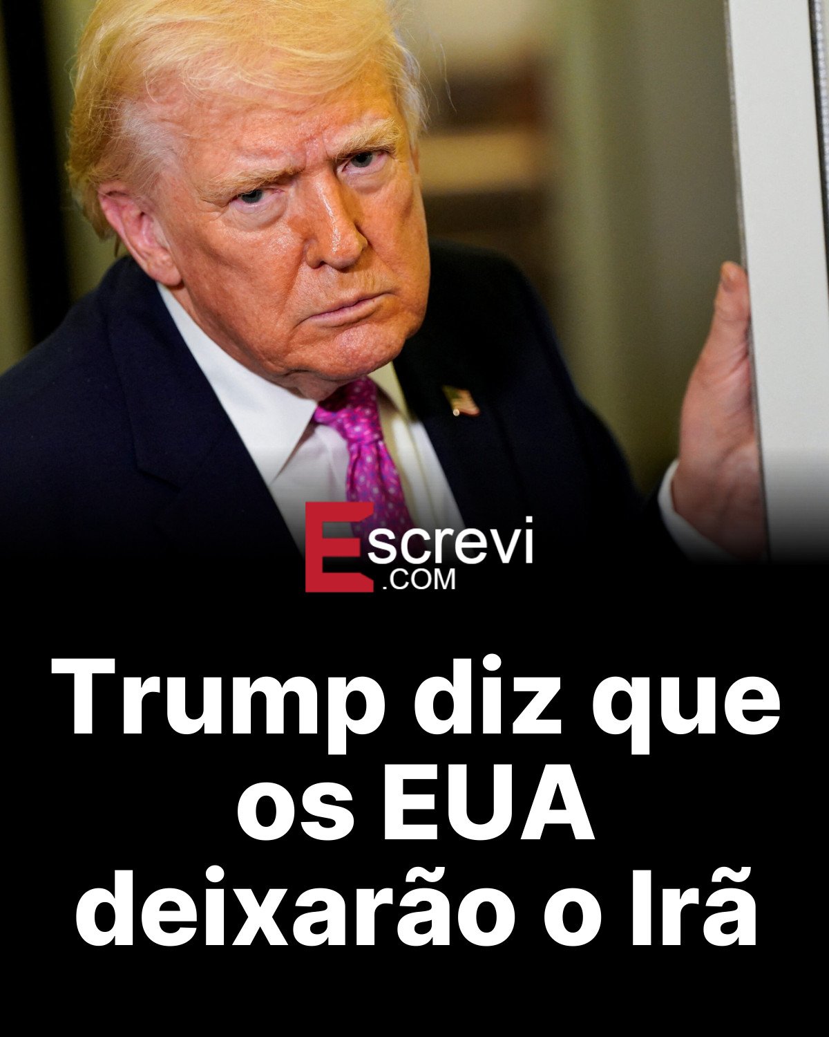Trump diz que os EUA deixarão o Irã card preto